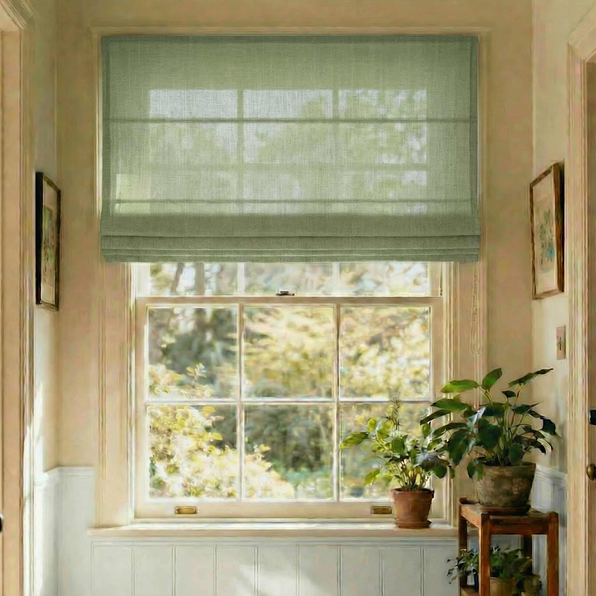 Custom Elegant Textured Light Filtering Roman Shades | USdrapery