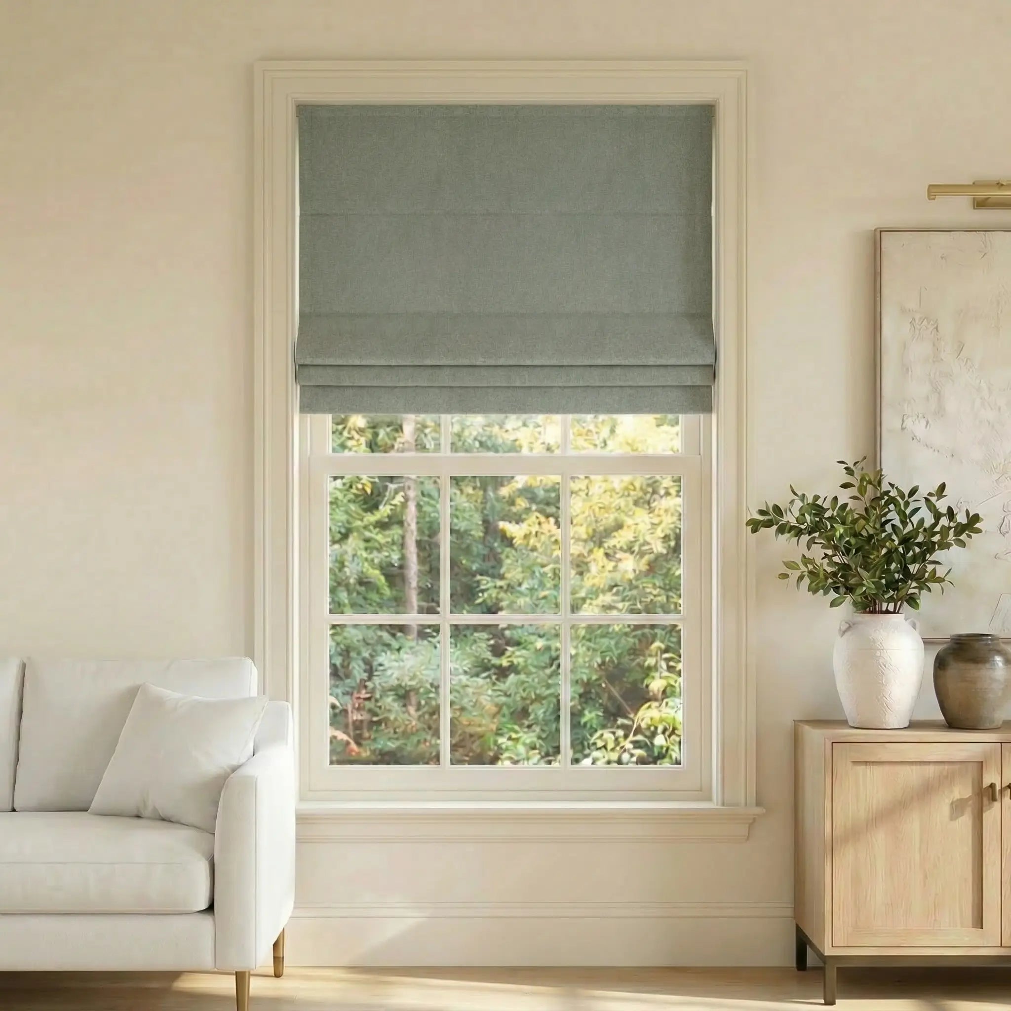 Custom Thermal Insulated Energy Saving Blackout Roman Blinds | USdrapery