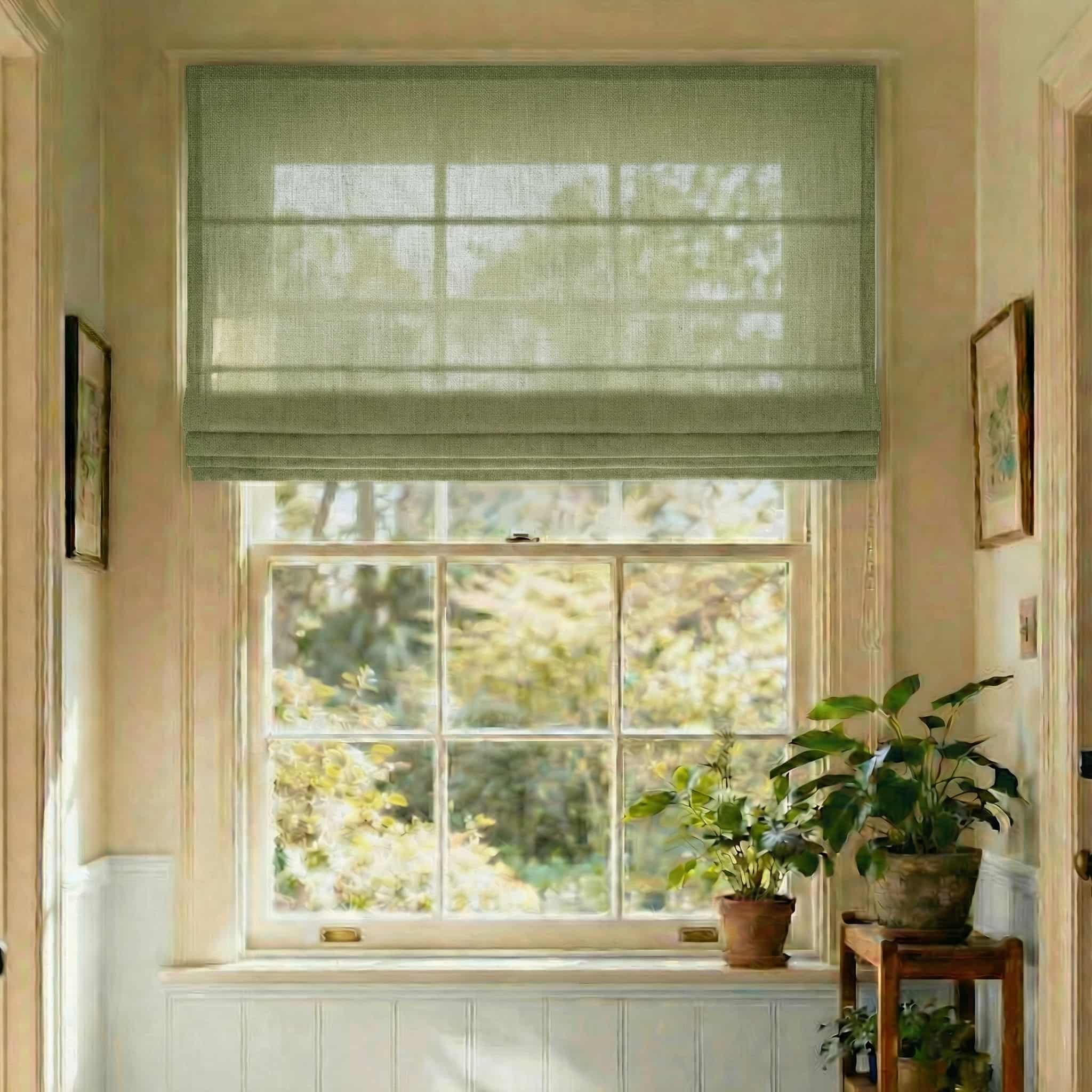 Custom Elegant Textured Light Filtering Roman Shades | USdrapery