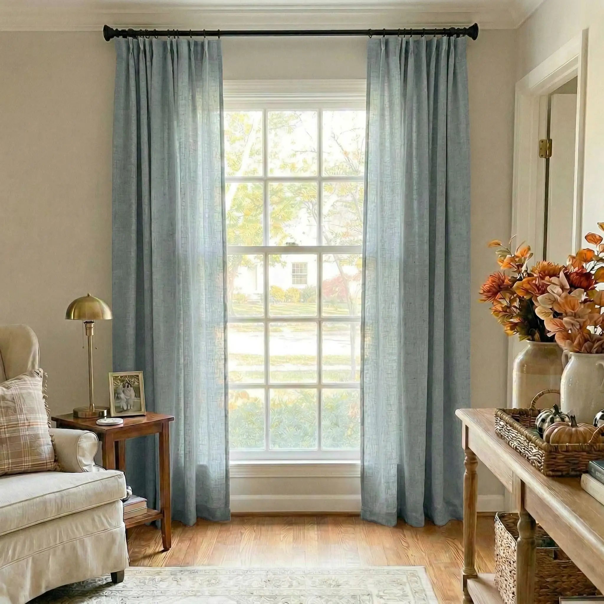 Custom Linen Light-Filtering Drapery Soft Light | USdrapery