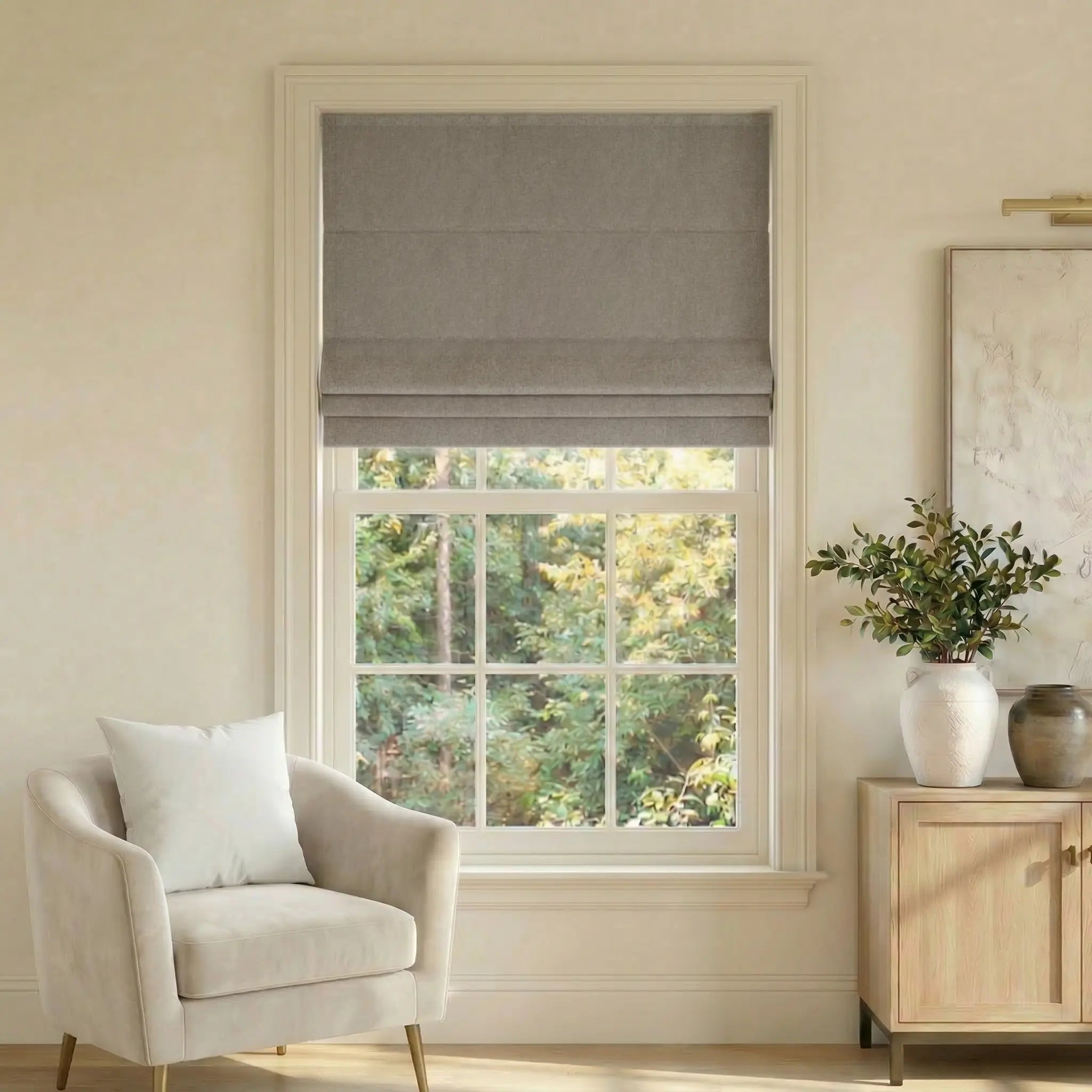 Custom Thermal Insulated Energy Saving Blackout Roman Blinds | USdrapery