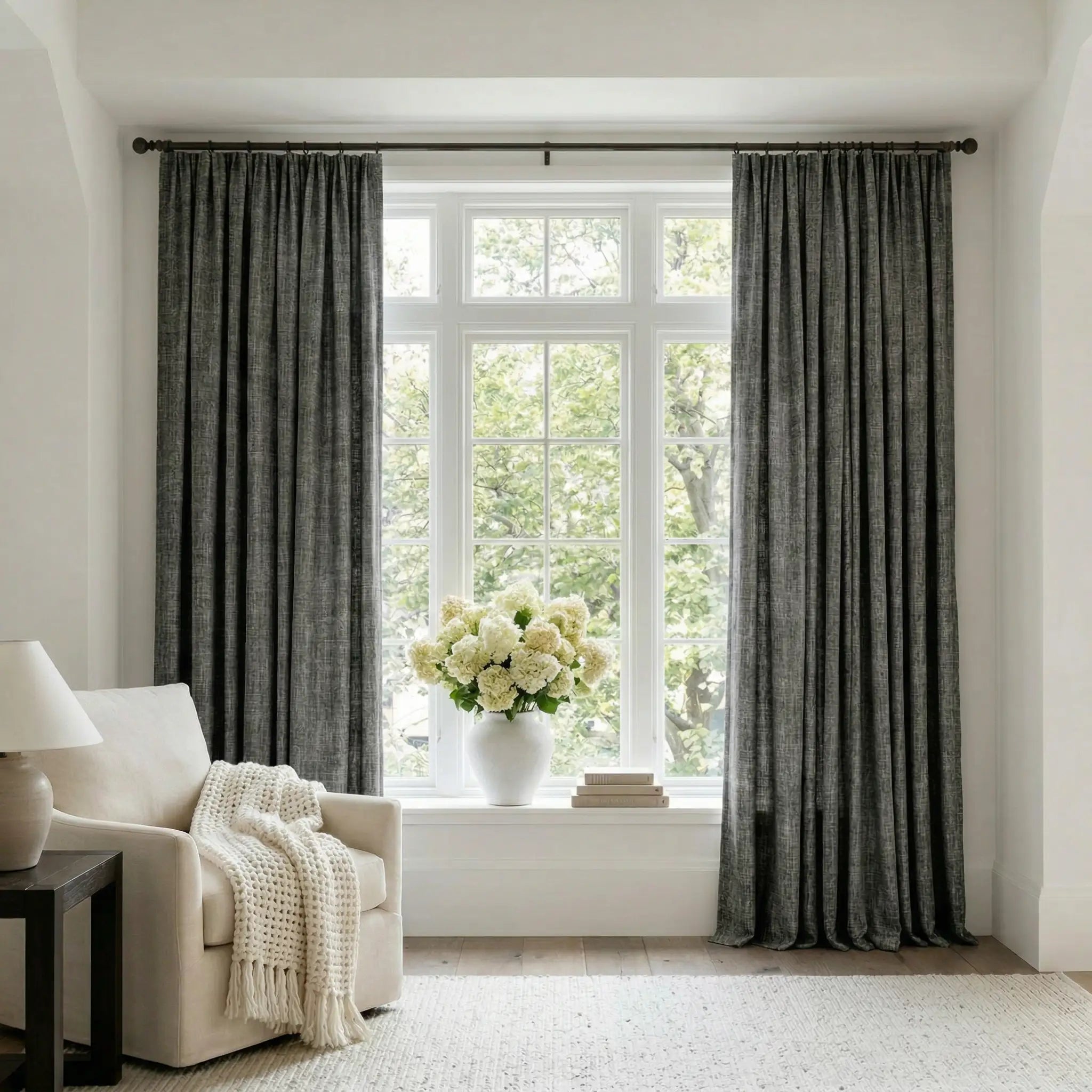 Custom 100% Blackout Heavyweight Linen Curtains | USdrapery