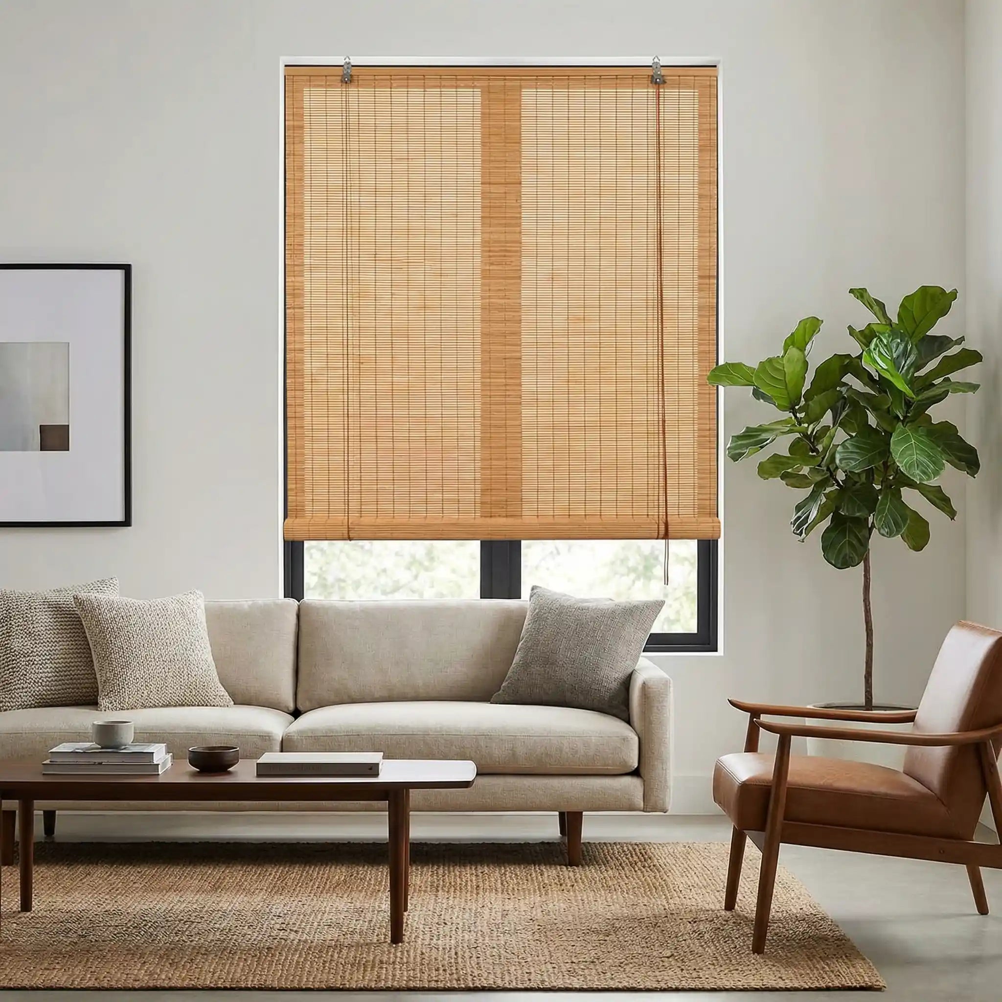 Custom Bamboo Window Shades – Eco-Friendly Woven Wood Blinds for Any Room | USdrapery
