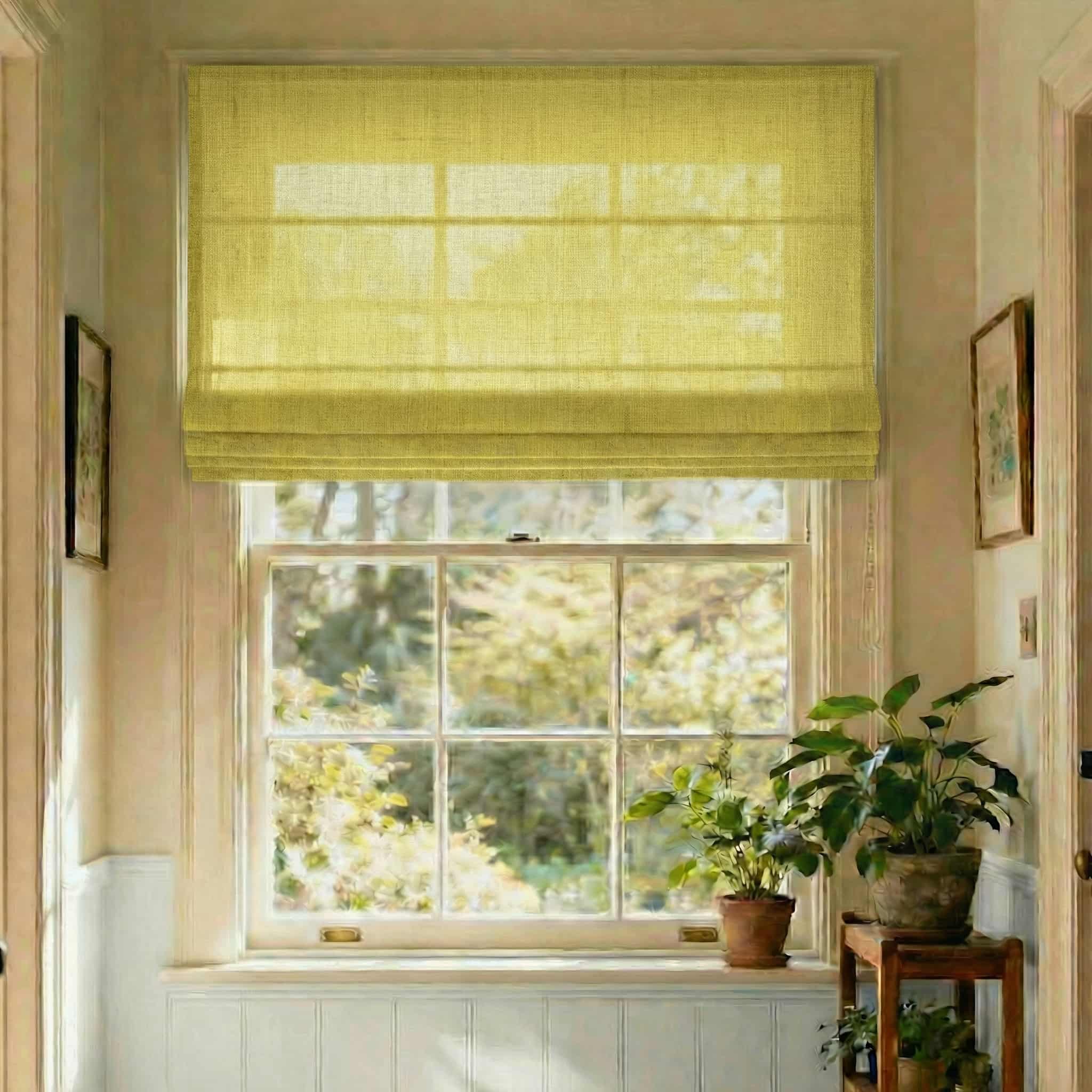 Custom Elegant Textured Light Filtering Roman Shades | USdrapery