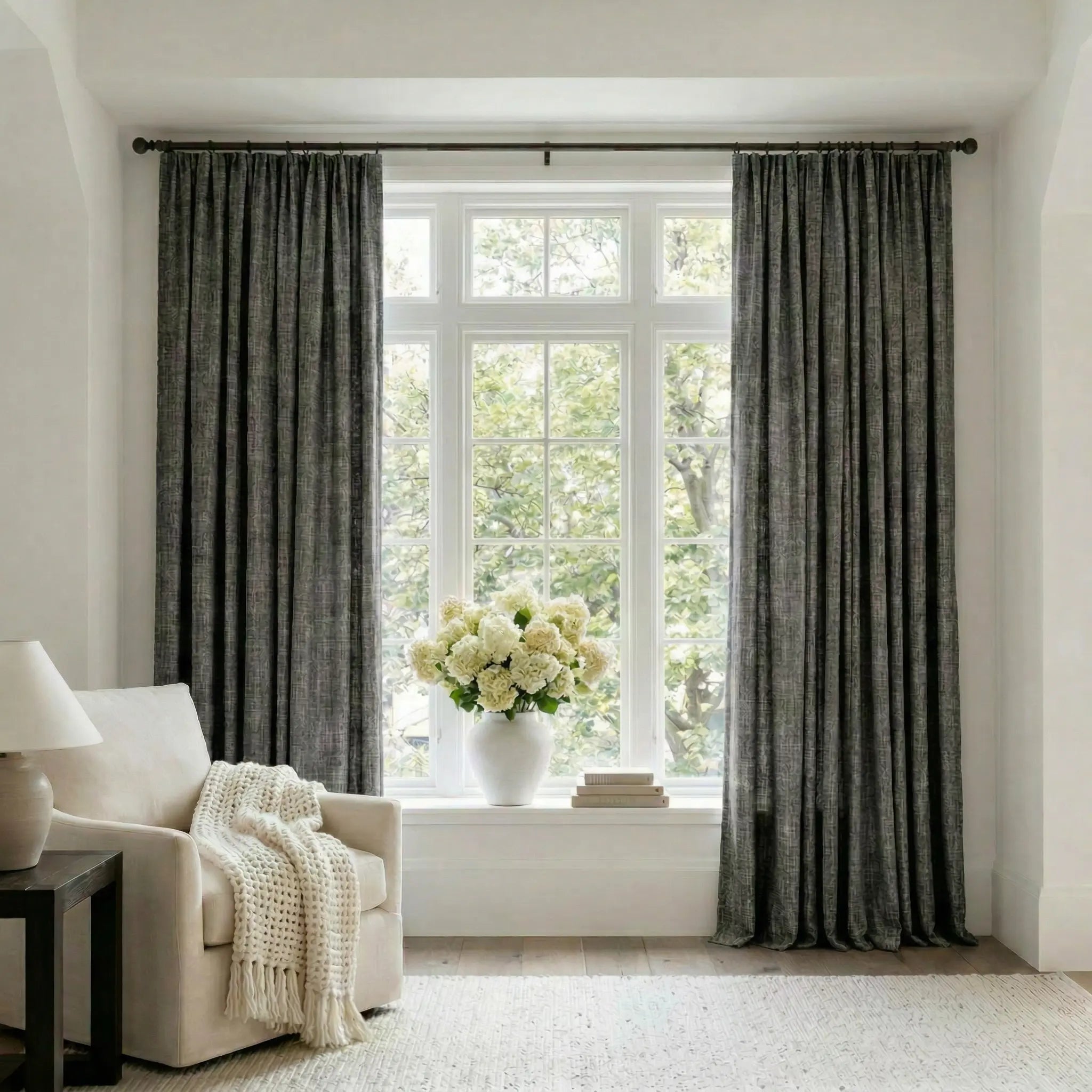 Custom 100% Blackout Heavyweight Linen Curtains | USdrapery