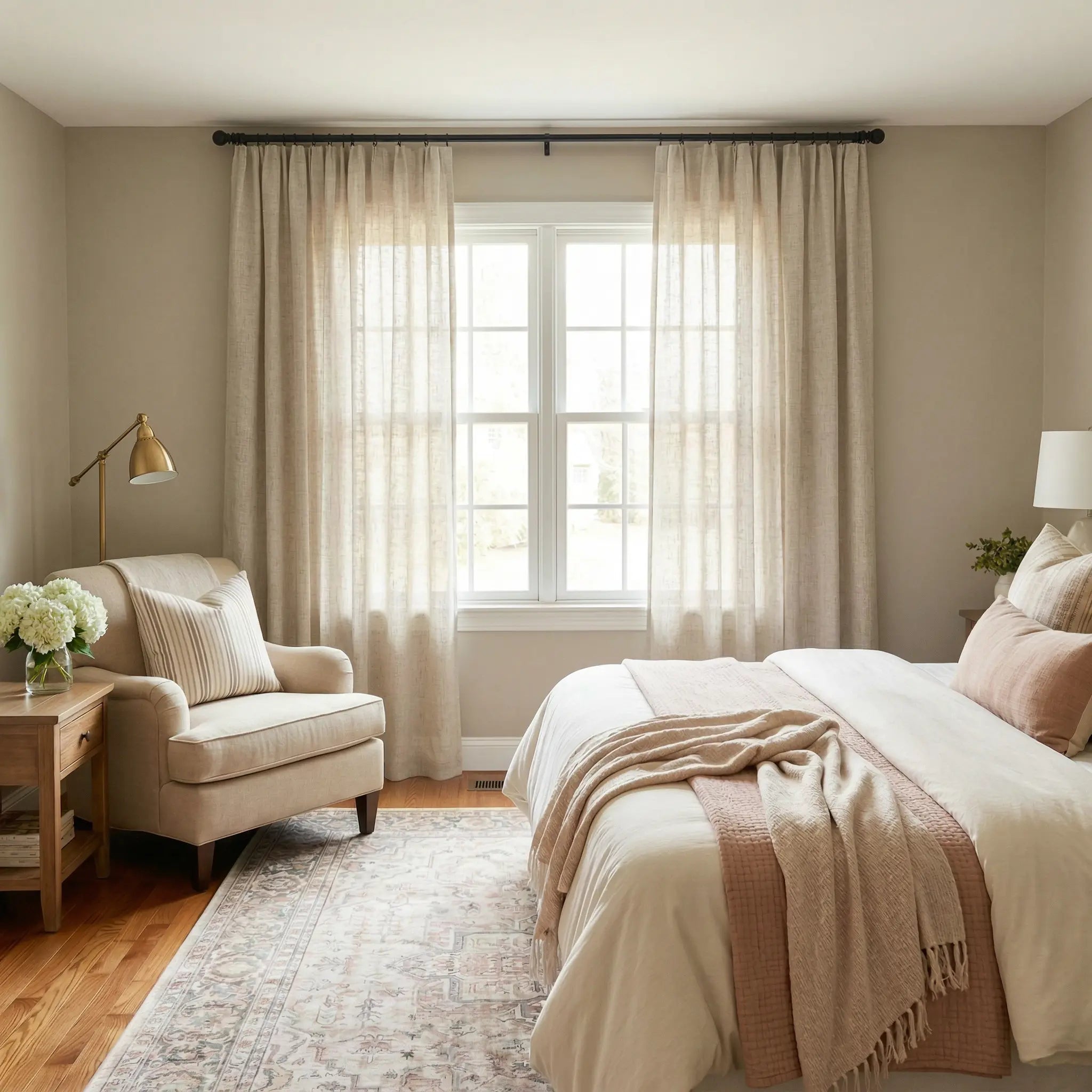 Custom Linen Light-Filtering Drapery Soft Light | USdrapery