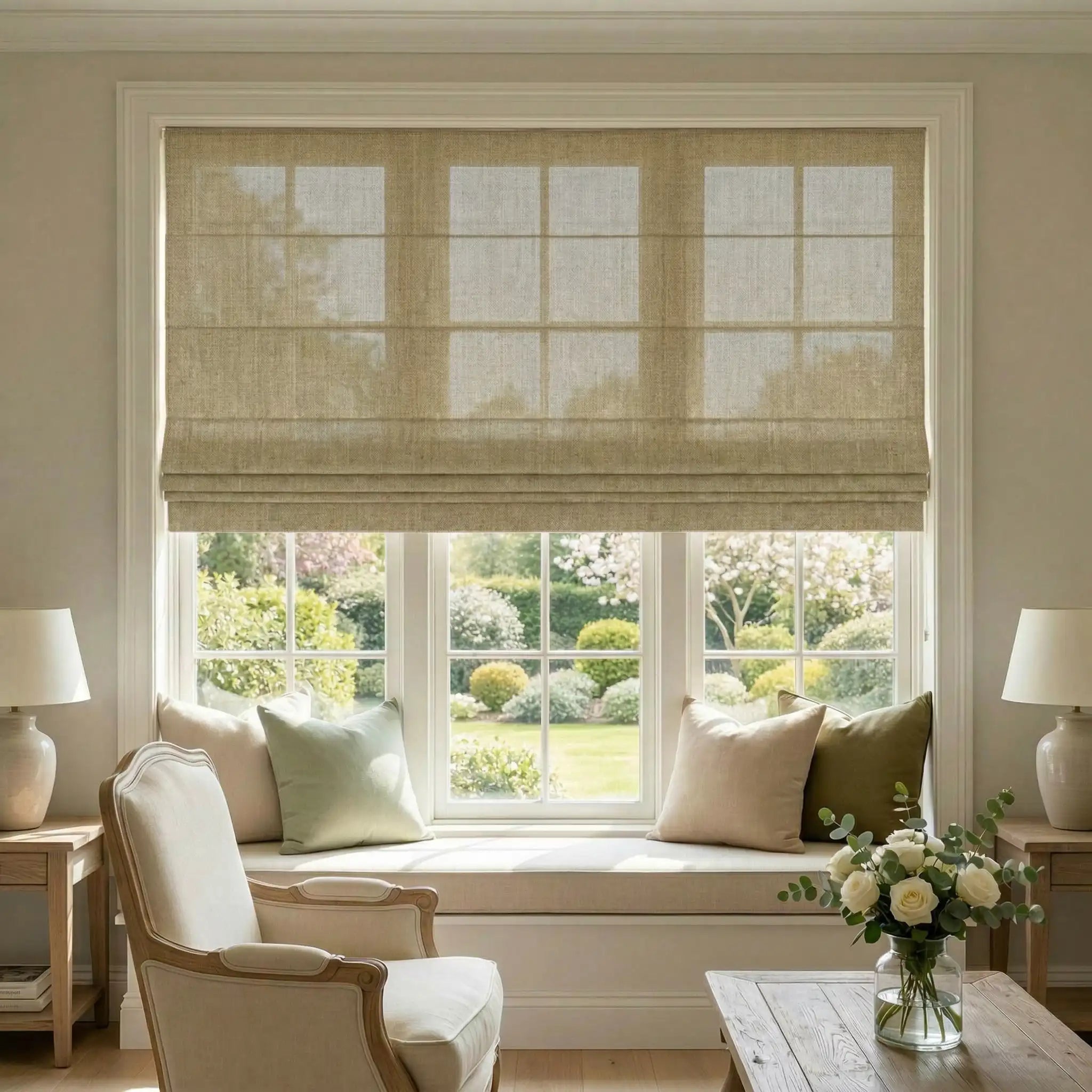 Custom Light Filtering Roman Shades – Cordless & Corded Options | USdrapery