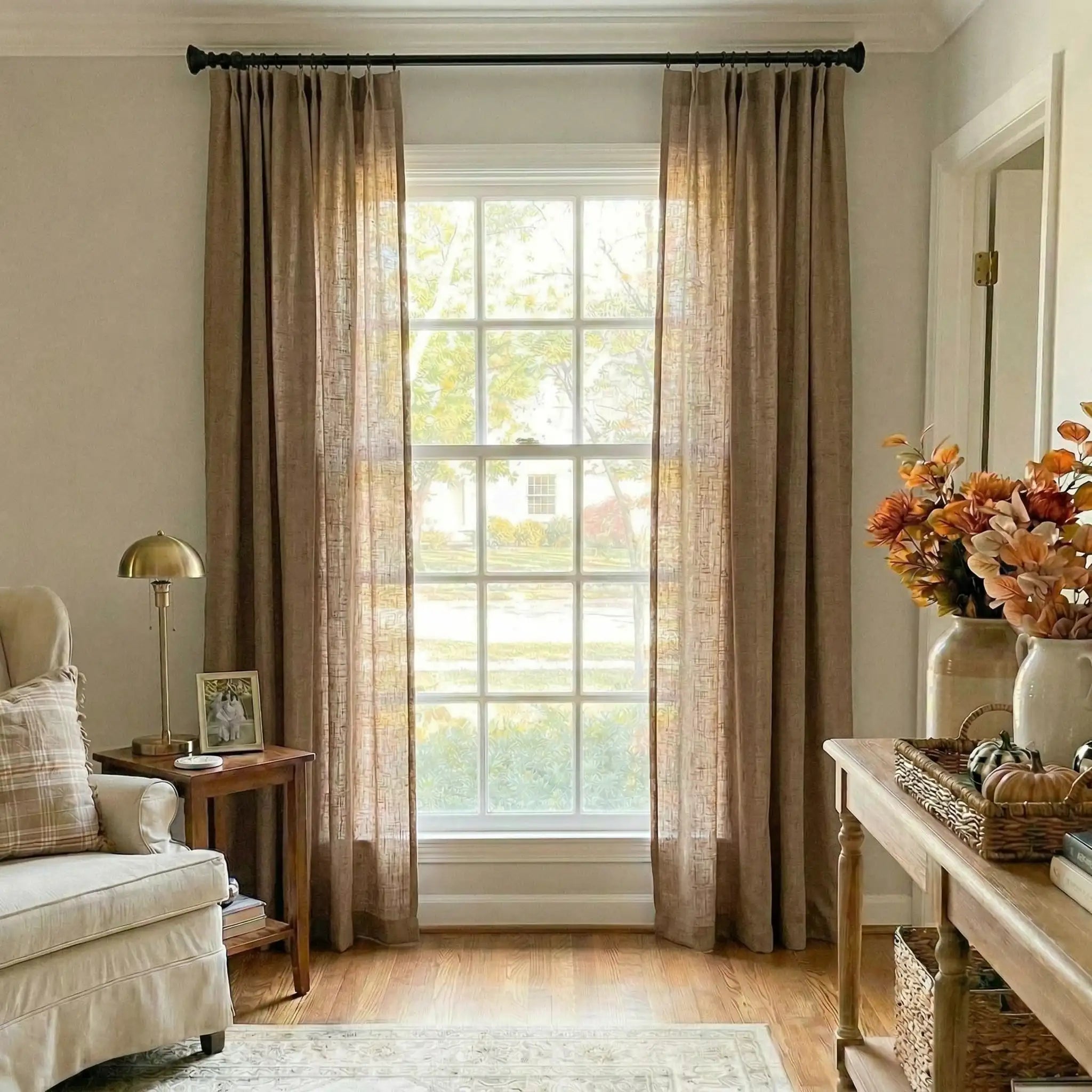 Custom Linen Light-Filtering Drapery Soft Light | USdrapery