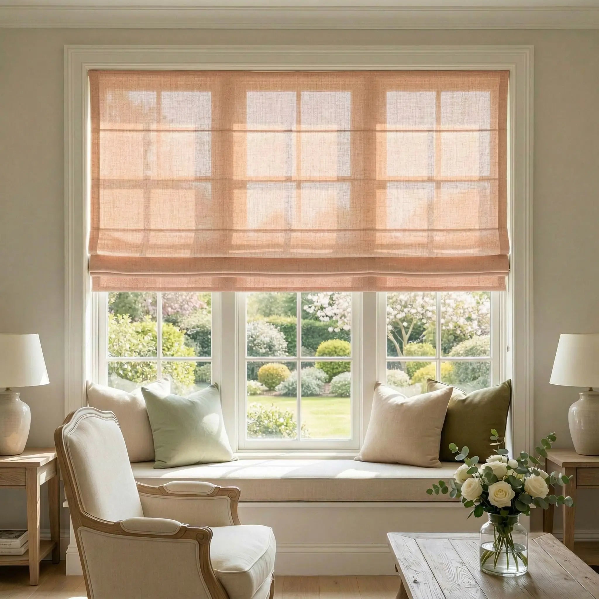 Custom Light Filtering Roman Shades – Cordless & Corded Options | USdrapery
