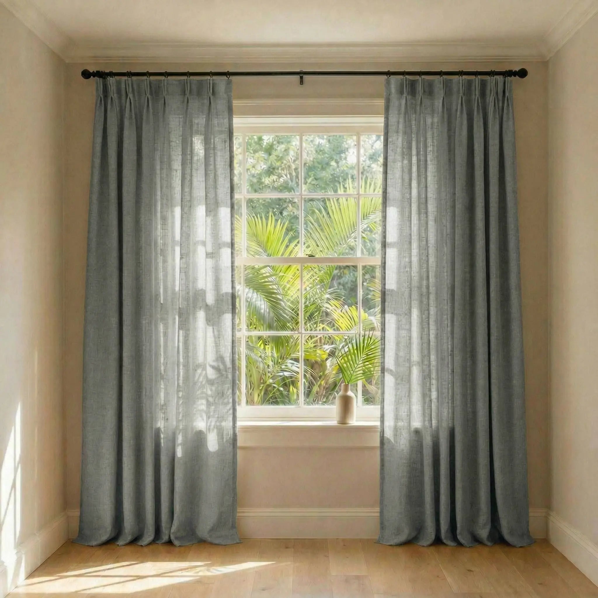 Custom Elegant Privacy Light Filtering Linen Curtains | USdrapery