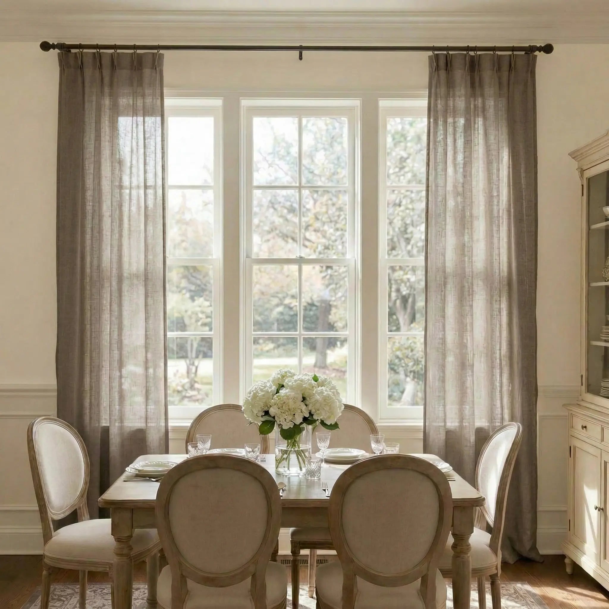 Custom Elegant Privacy Light Filtering Linen Curtains | USdrapery