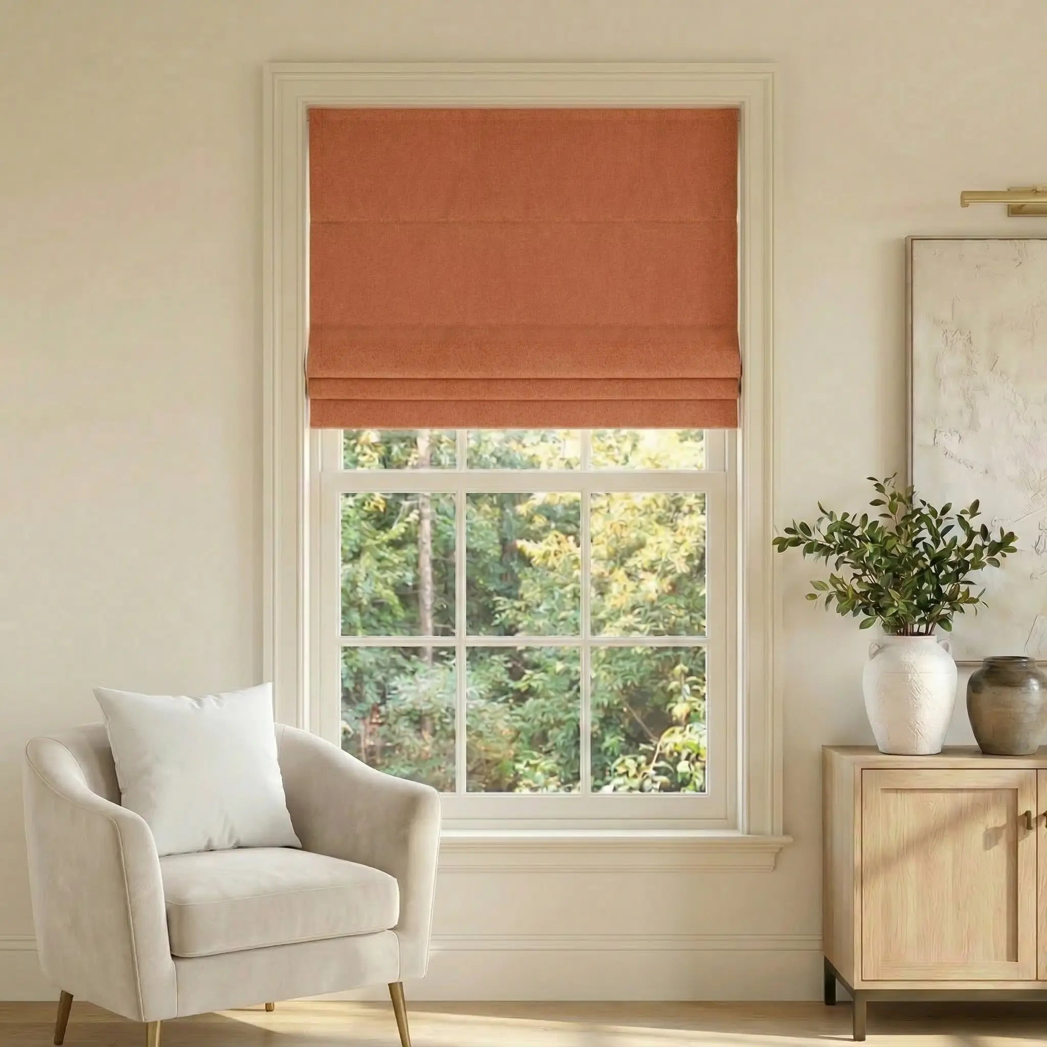 Custom Thermal Insulated Energy Saving Blackout Roman Blinds | USdrapery