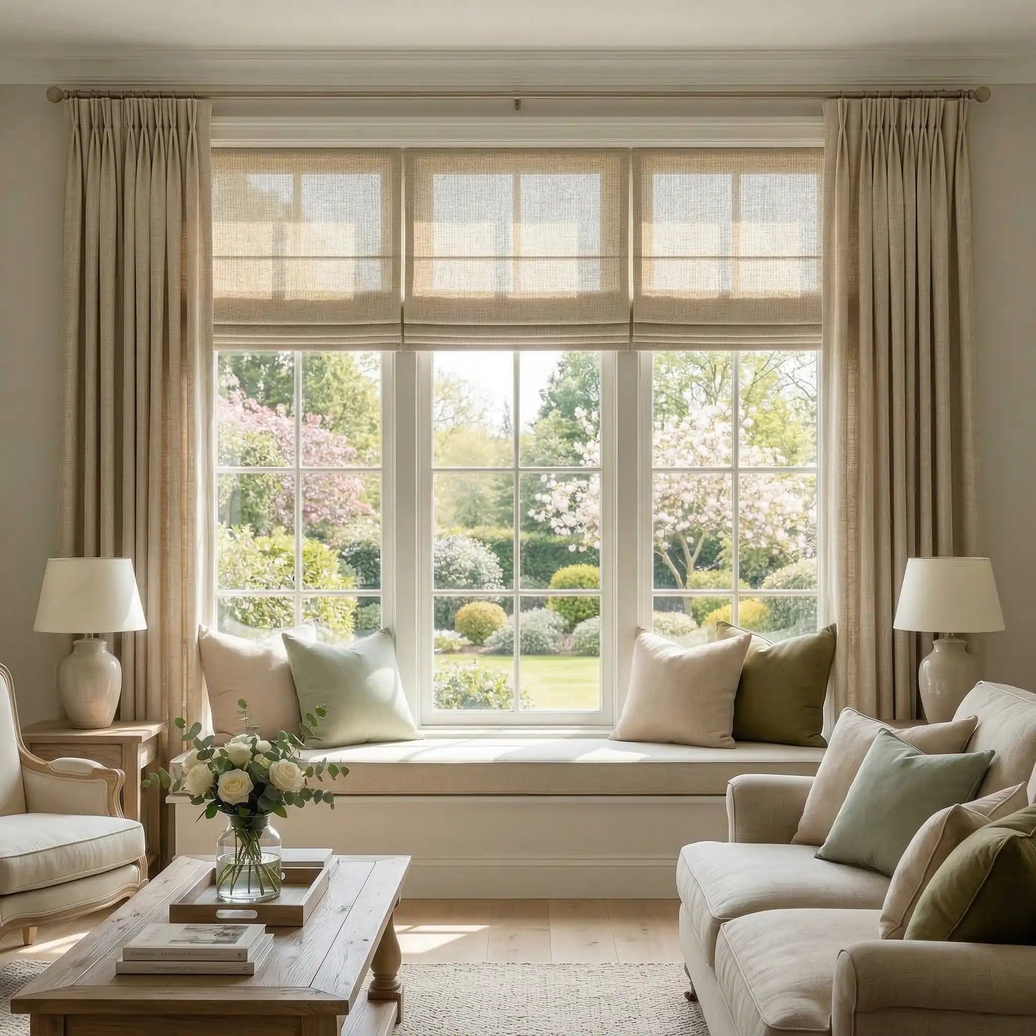 Custom Light Filtering Roman Shades – Cordless & Corded Options | USdrapery