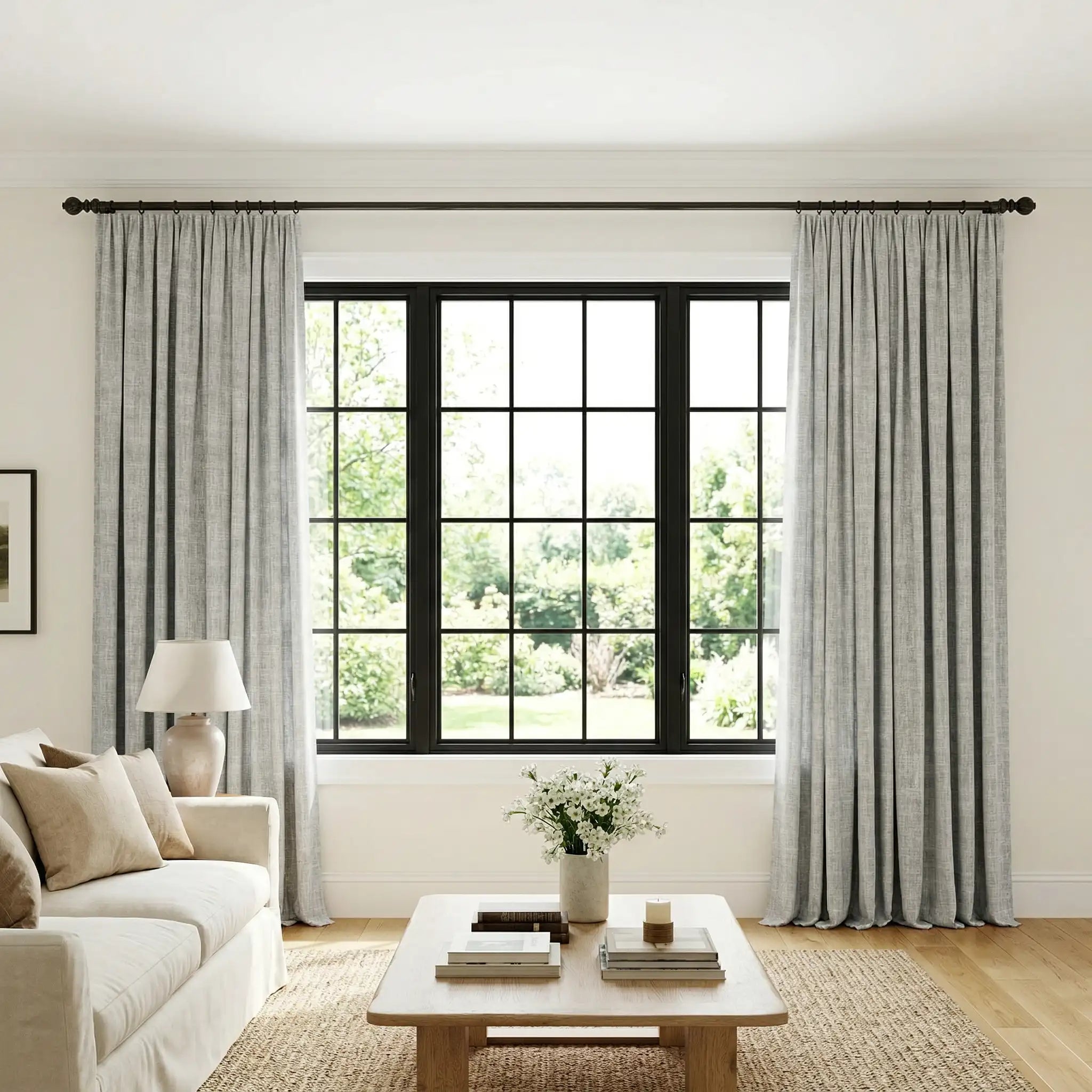 Custom 100% Blackout Heavyweight Linen Curtains | USdrapery