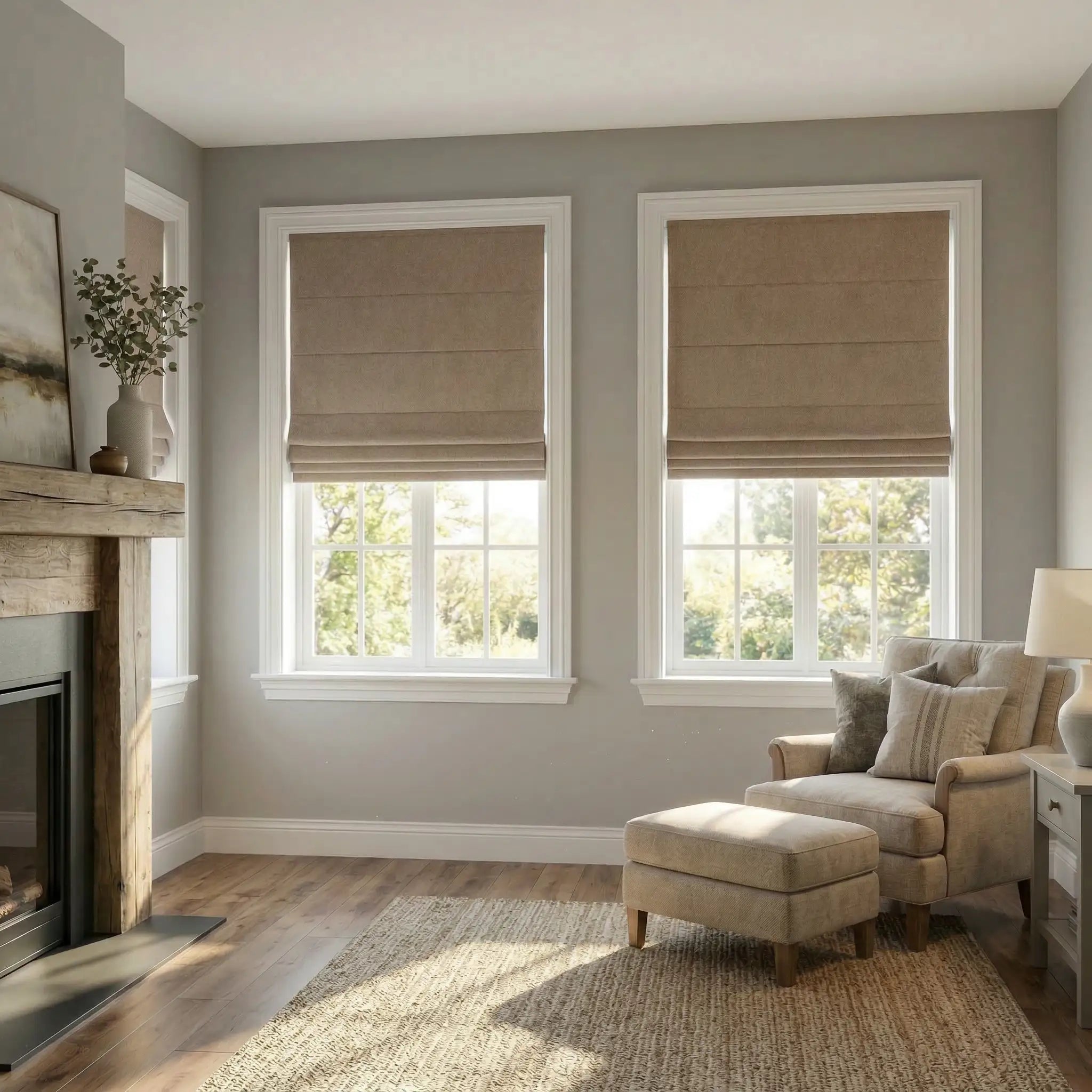 Custom Thermal Insulated Energy Saving Blackout Roman Blinds | USdrapery
