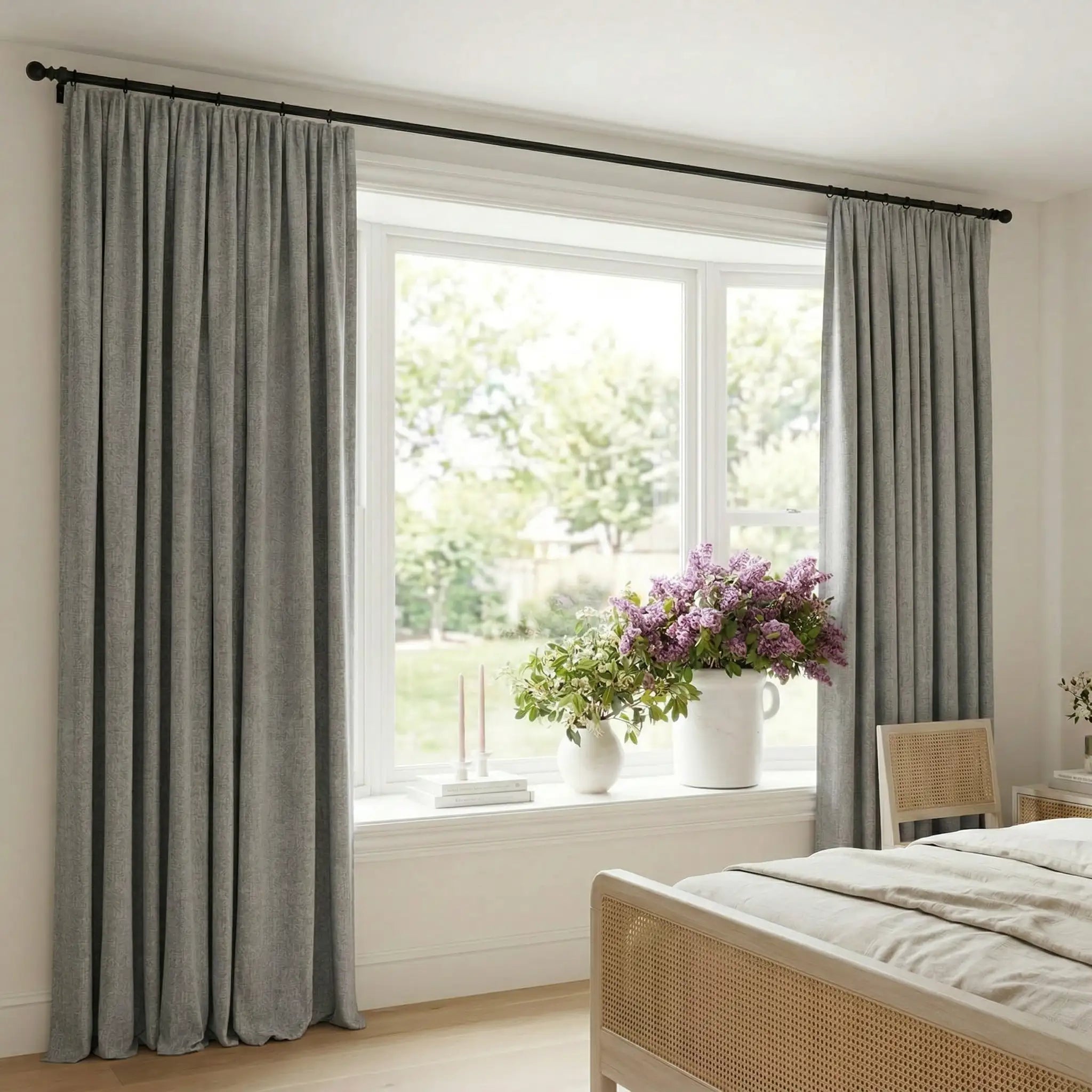 Custom 100% Linen Blackout Curtains—Elegant Light Control | USdrapery