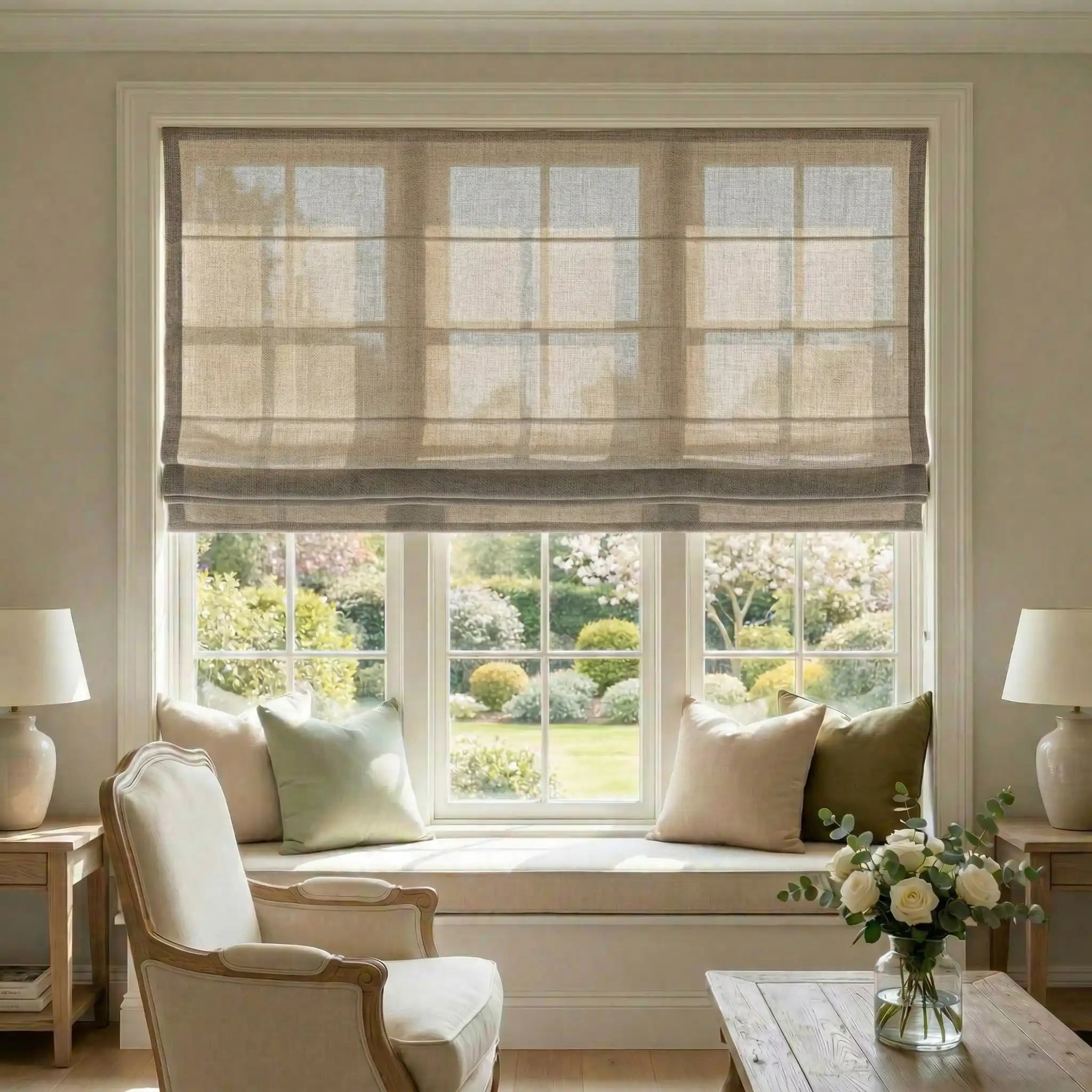 Custom Light Filtering Roman Shades – Cordless & Corded Options | USdrapery