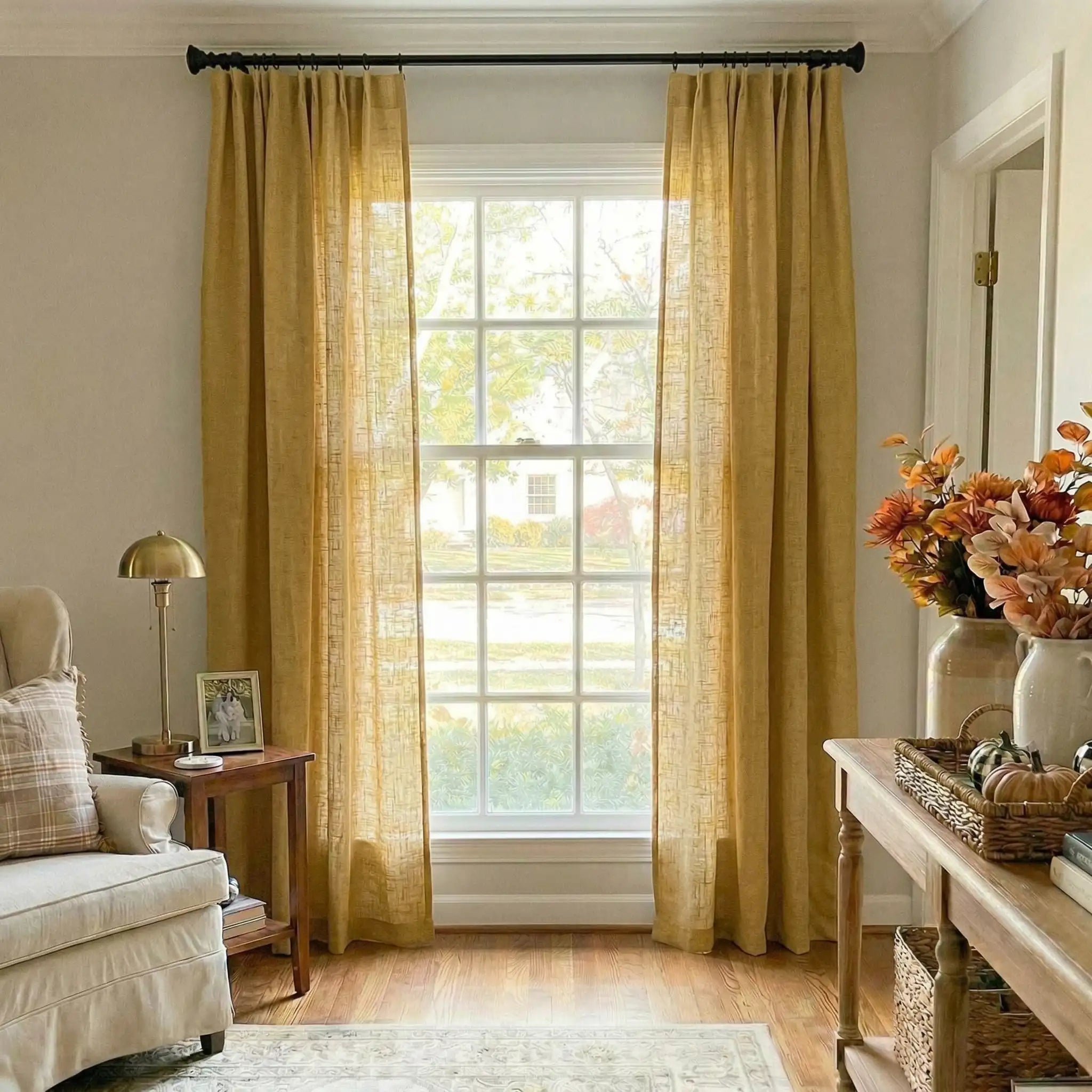 Custom Linen Light-Filtering Drapery Soft Light | USdrapery