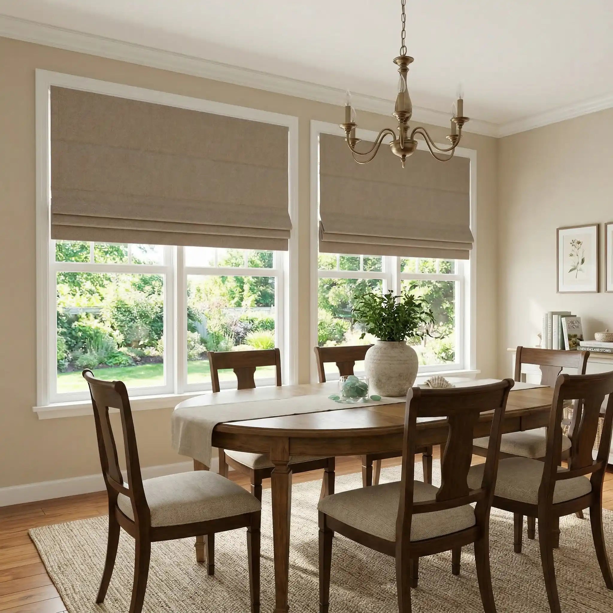 Custom Premium Linen 100% Blackout Roman Shades | USdrapery