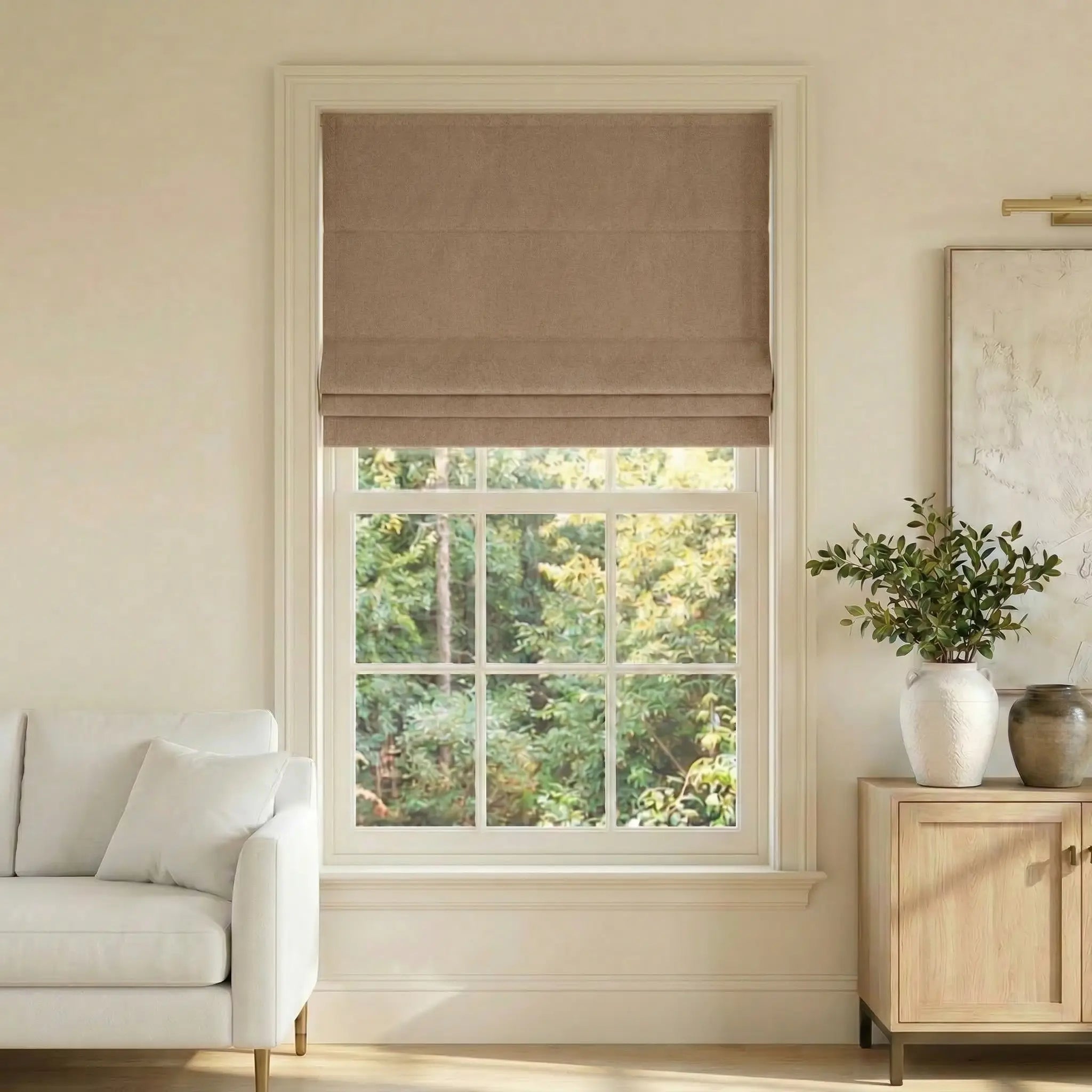 Custom Thermal Insulated Energy Saving Blackout Roman Blinds | USdrapery