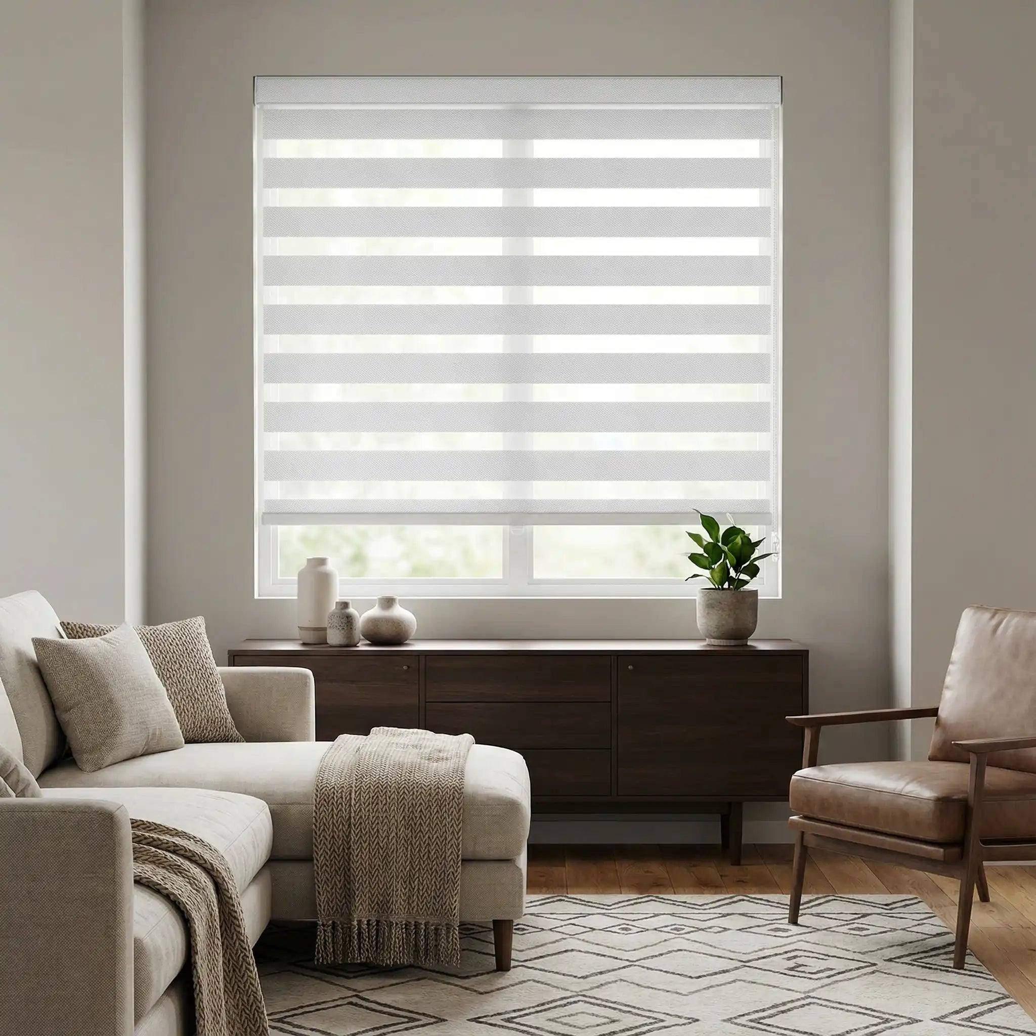 Custom Zebra Window Shades – Modern Dual Layer Blinds for Privacy and Light Filtering | USdrapery