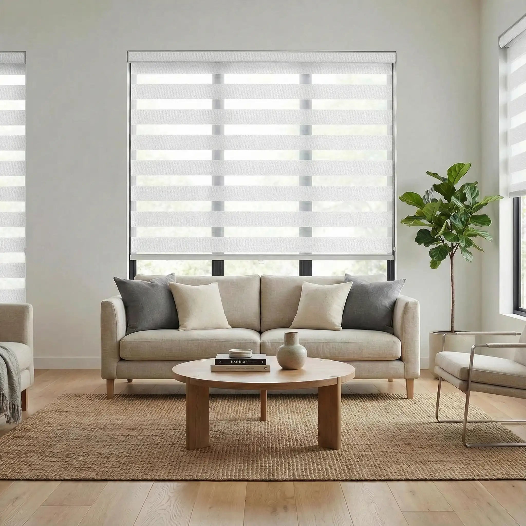 Custom Zebra Window Shades – Modern Dual Layer Blinds for Privacy and Light Filtering | USdrapery