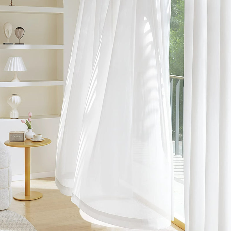 USdrapery custom linen semi-sheer sun shade with light-filtering fabric