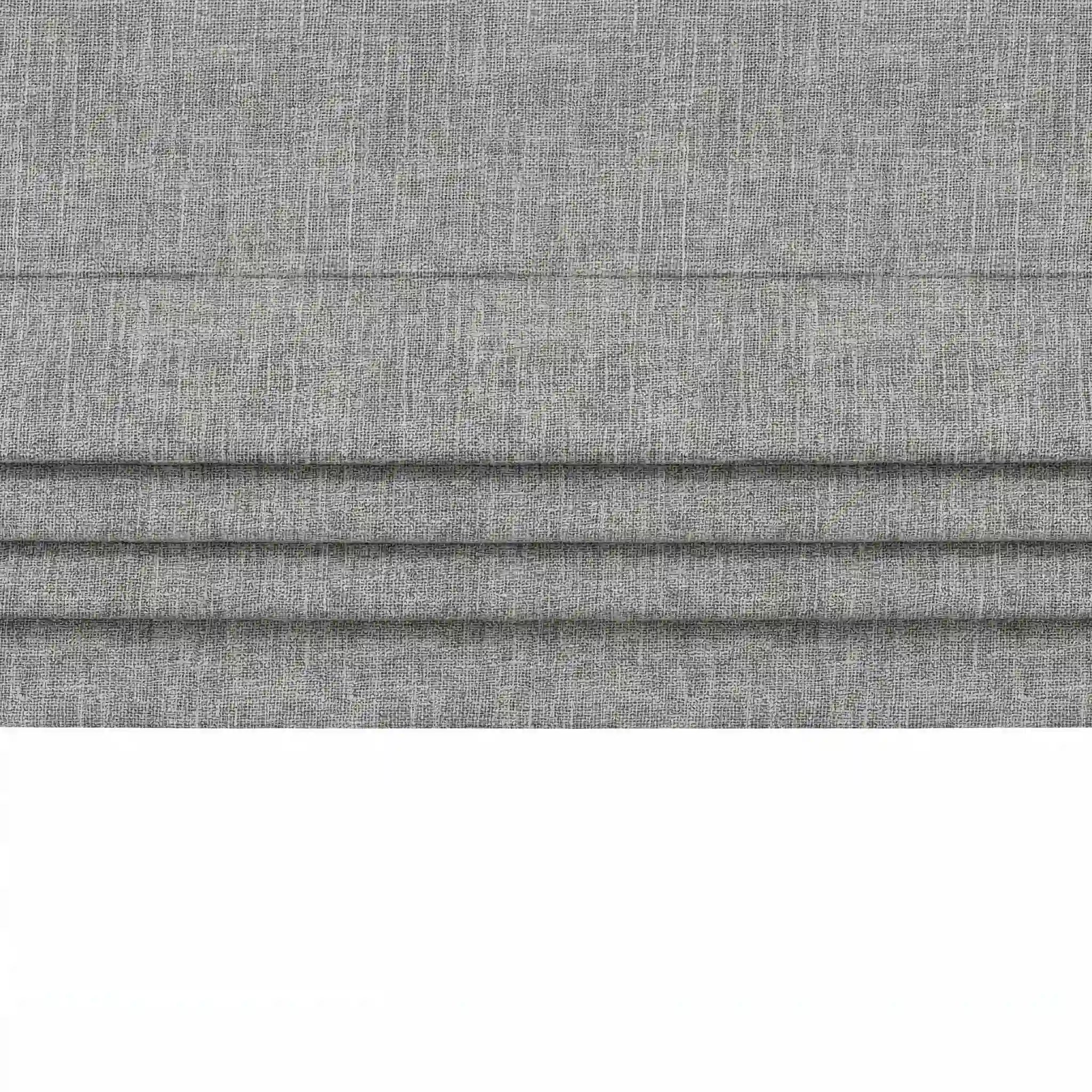 Custom Linen 100% Blackout Roman with Bamboo Texture | USdrapery