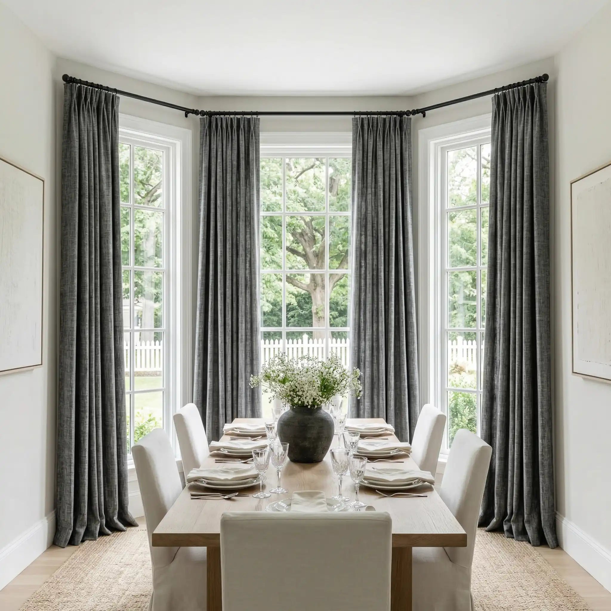 Custom 100% Blackout Heavyweight Linen Curtains | USdrapery