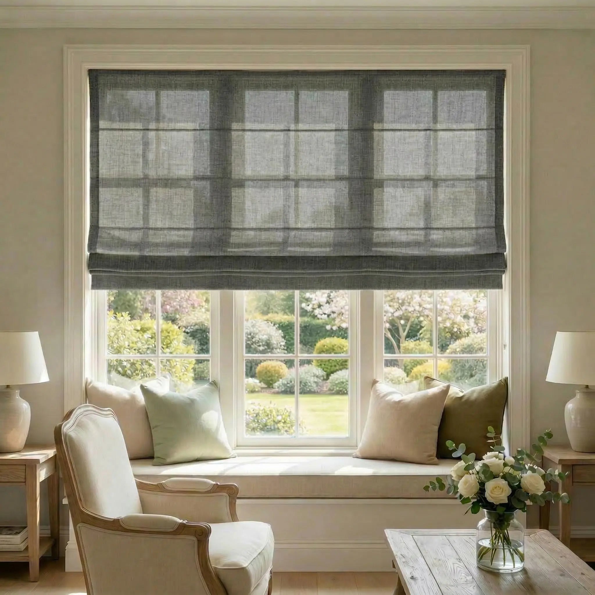 Custom Light Filtering Roman Shades – Cordless & Corded Options | USdrapery