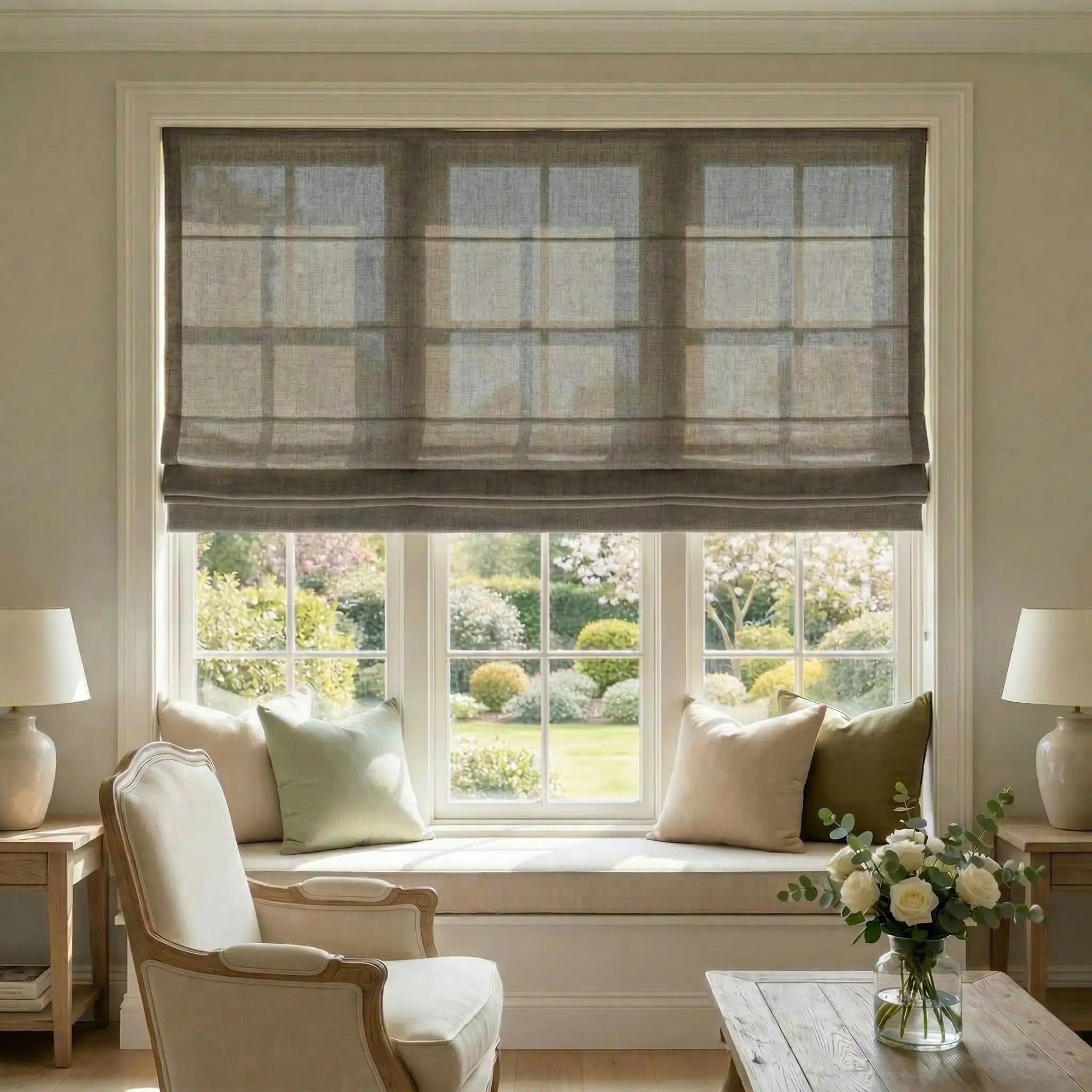 Custom Light Filtering Roman Shades – Cordless & Corded Options | USdrapery