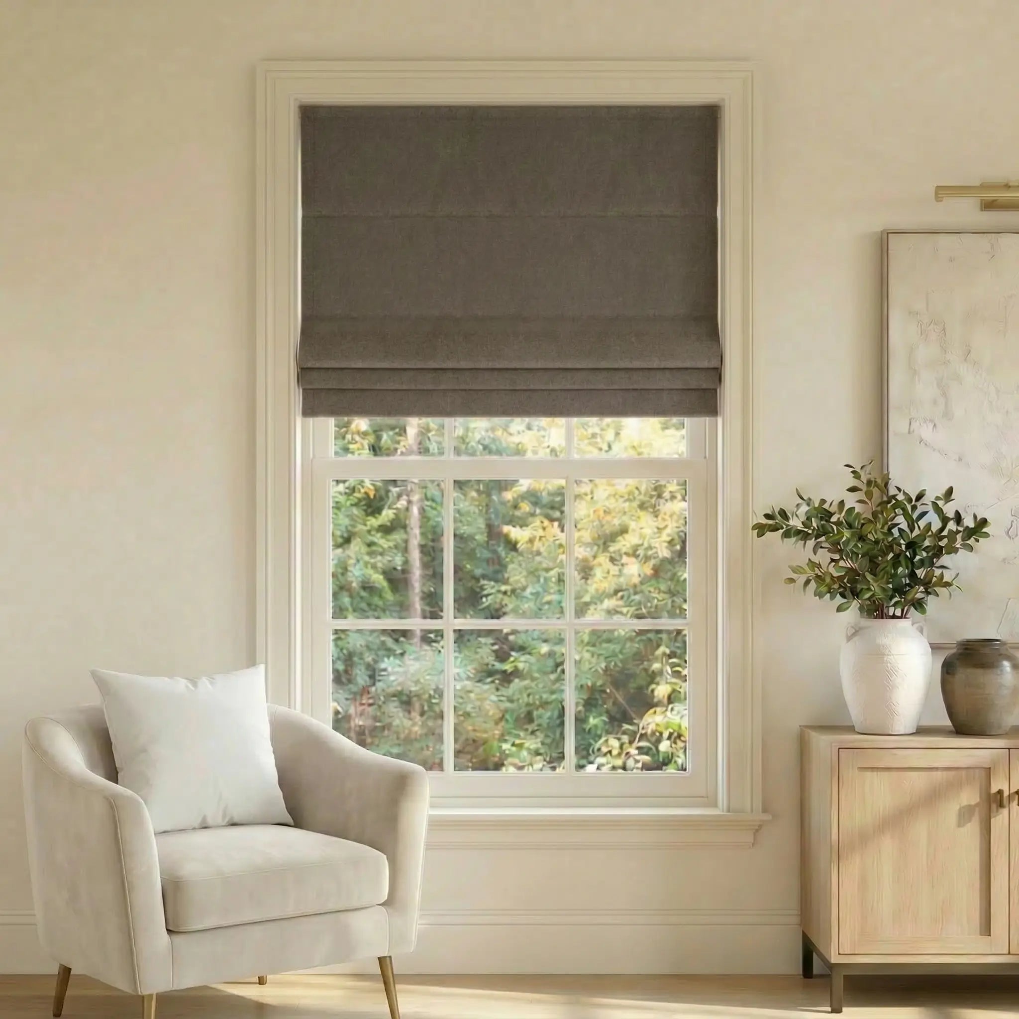 Custom Thermal Insulated Energy Saving Blackout Roman Blinds | USdrapery
