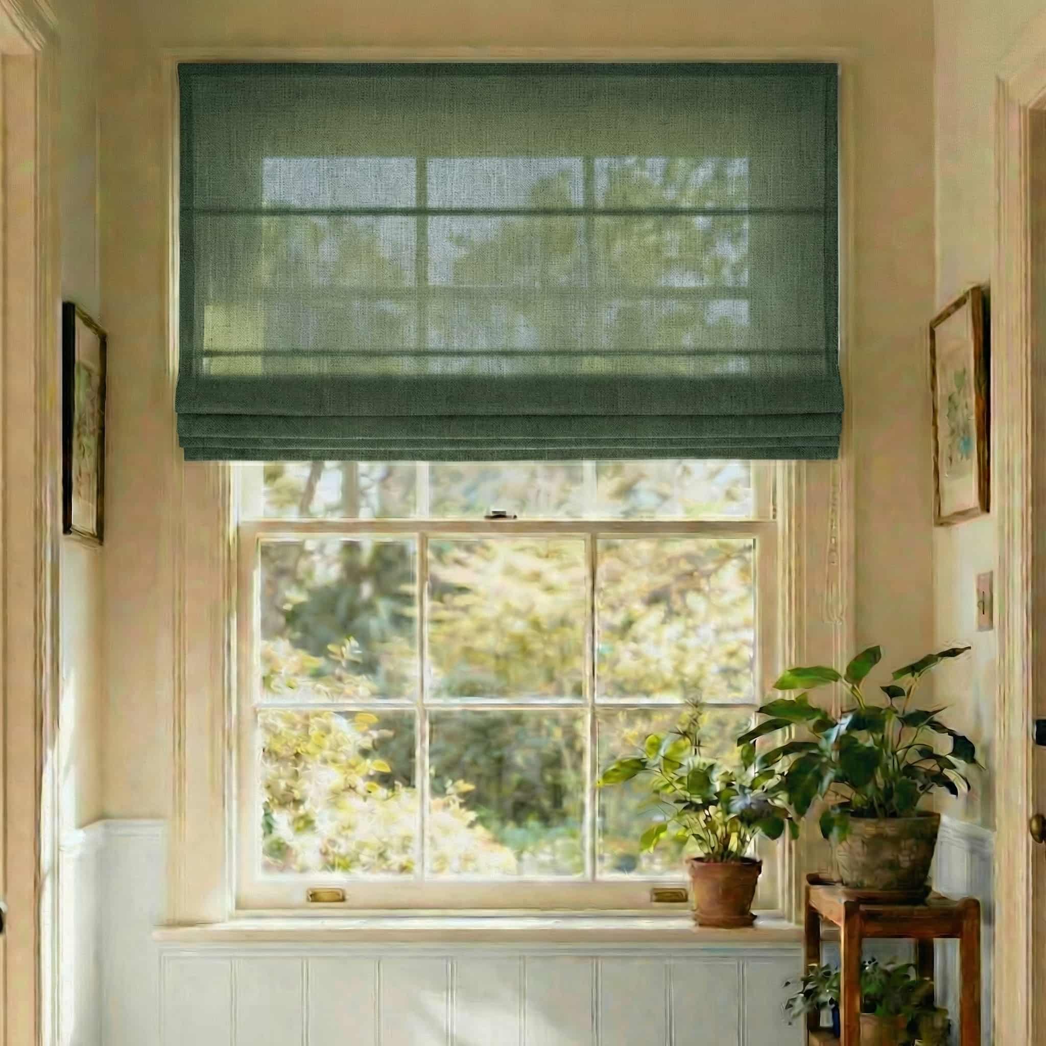 Custom Elegant Textured Light Filtering Roman Shades | USdrapery