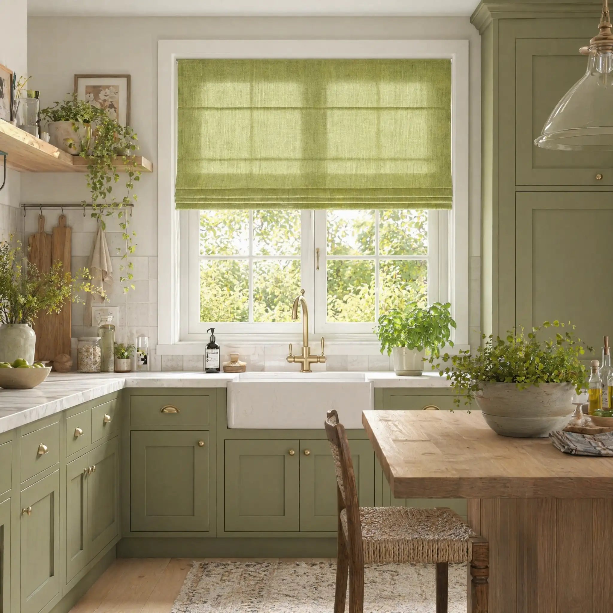 Custom Linen Cordless Roman Shades | USdrapery