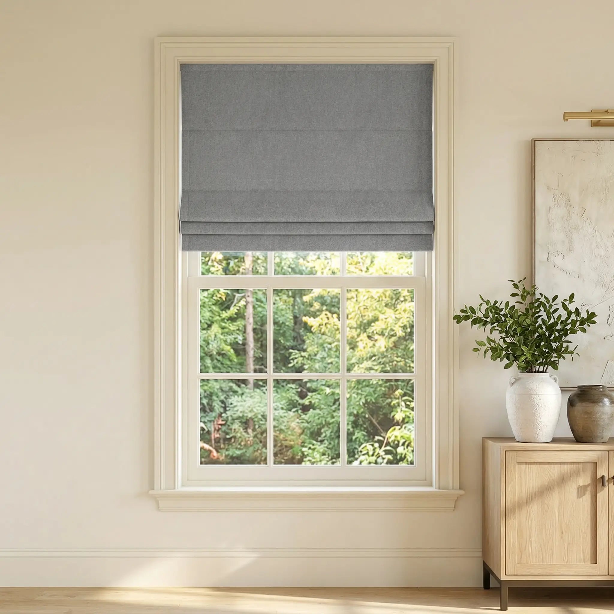Custom Thermal Insulated Energy Saving Blackout Roman Blinds | USdrapery