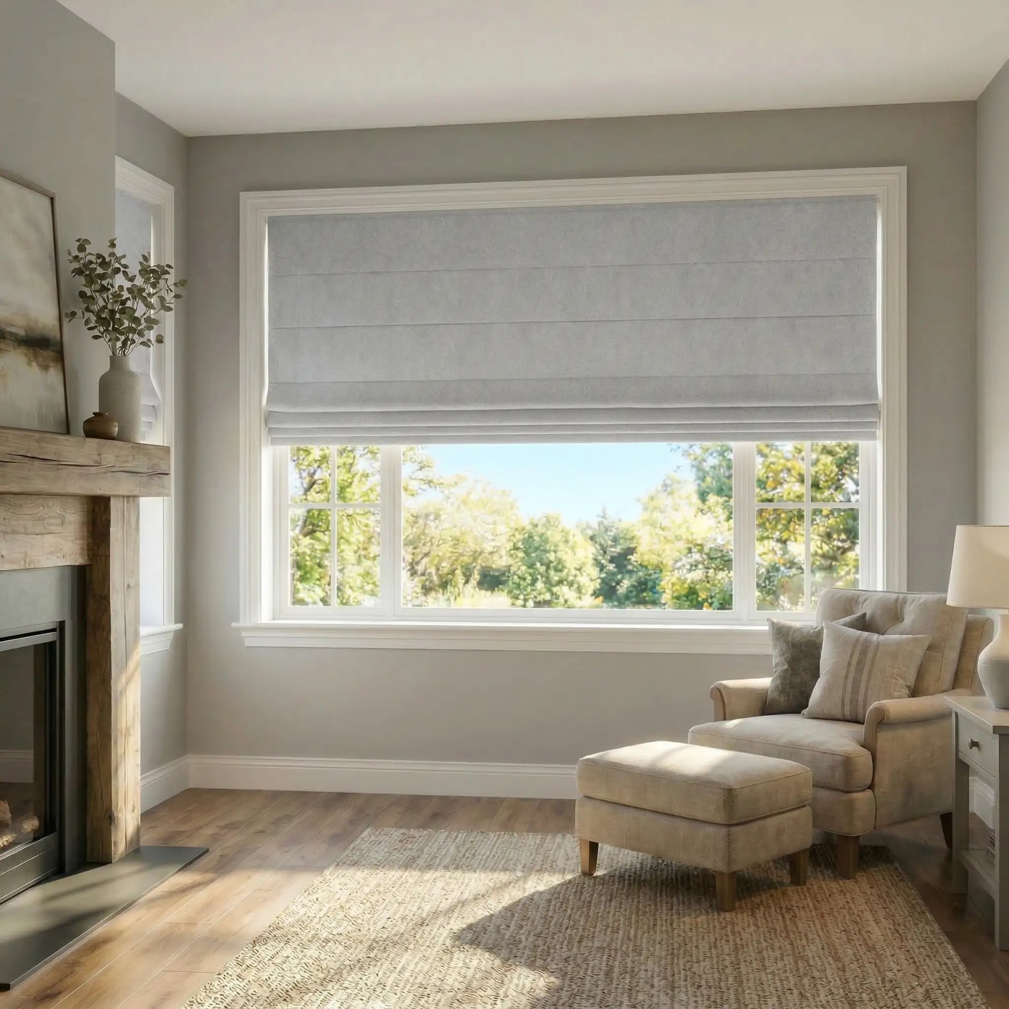 Custom Thermal Insulated Energy Saving Blackout Roman Blinds | USdrapery