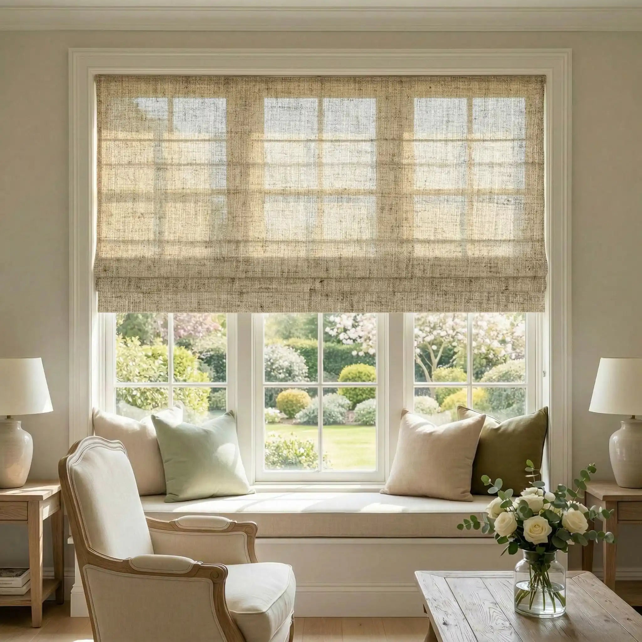 Custom Light Filtering Roman Shades – Cordless & Corded Options | USdrapery
