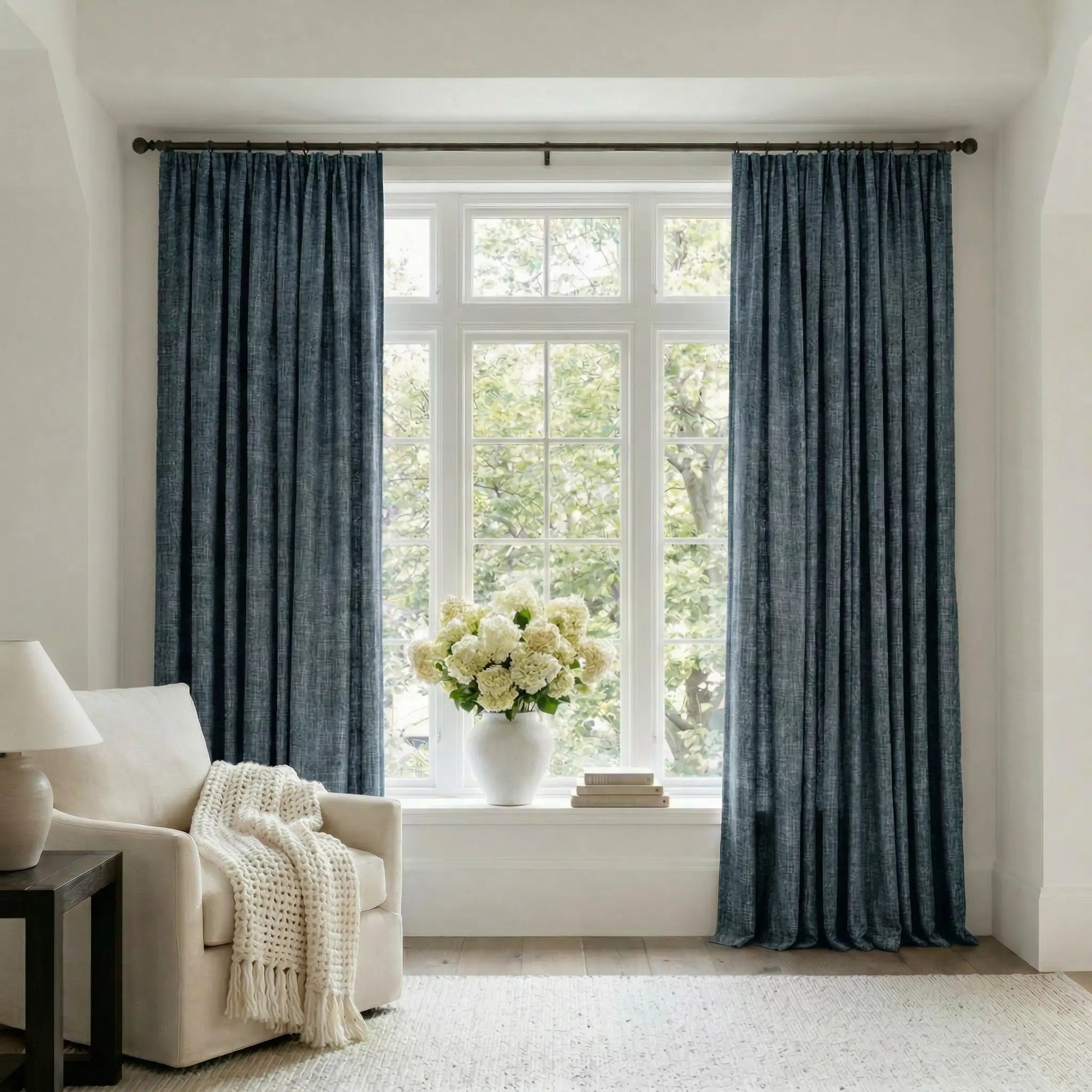 Custom 100% Blackout Heavyweight Linen Curtains | USdrapery