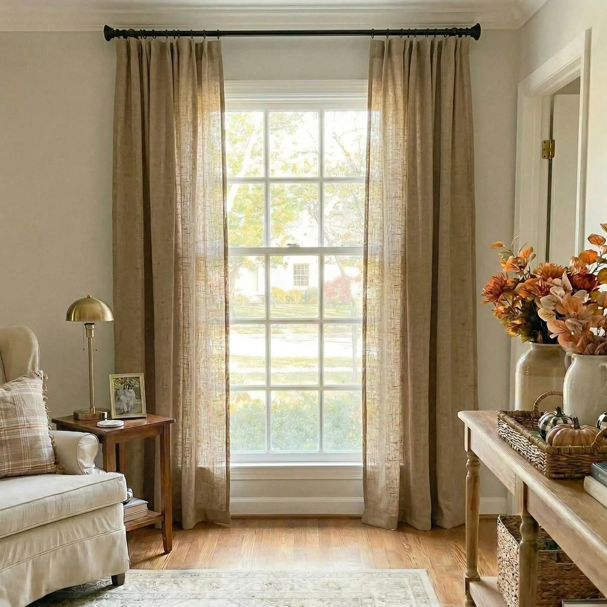 Custom Linen Light-Filtering Drapery Soft Light | USdrapery