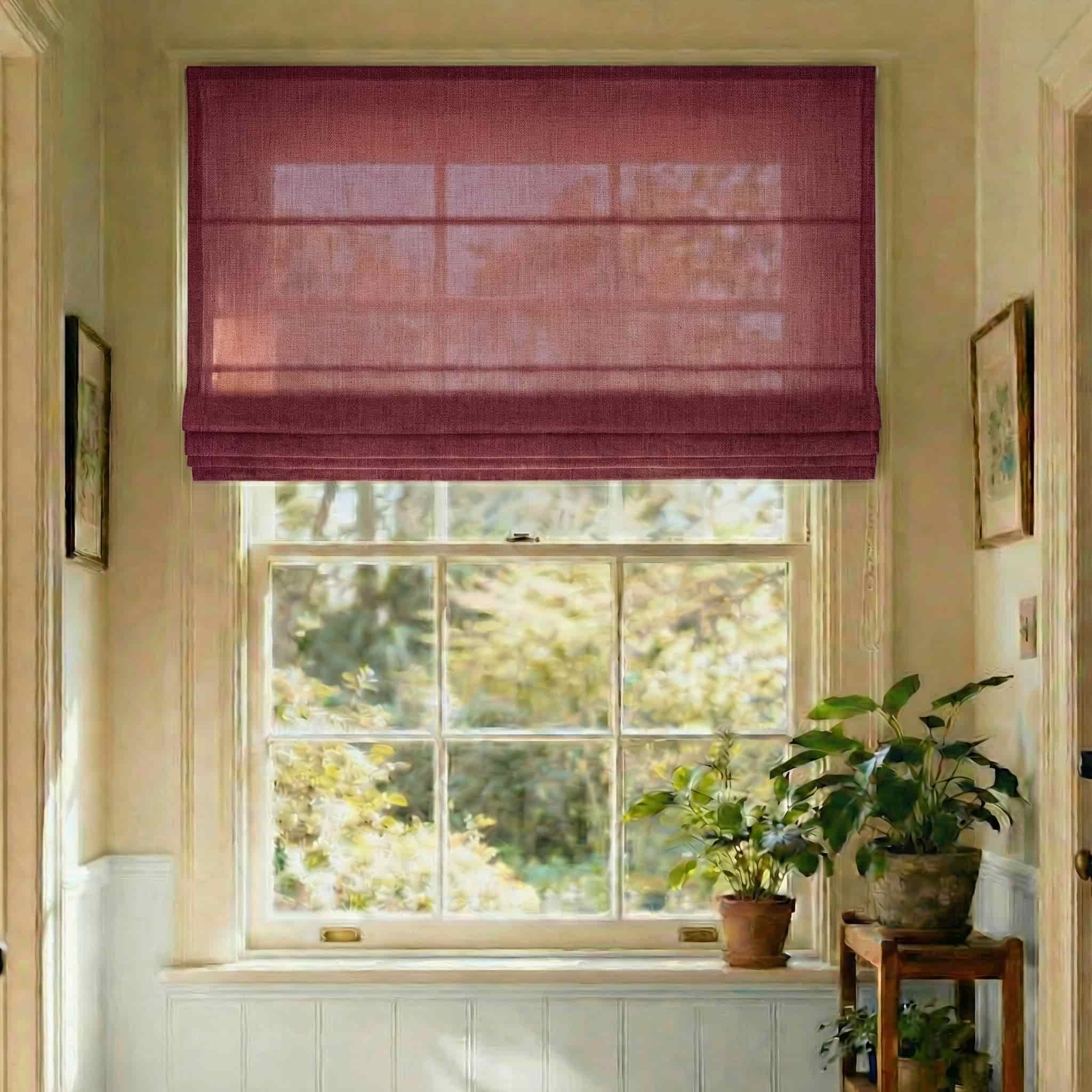 Custom Elegant Textured Light Filtering Roman Shades | USdrapery