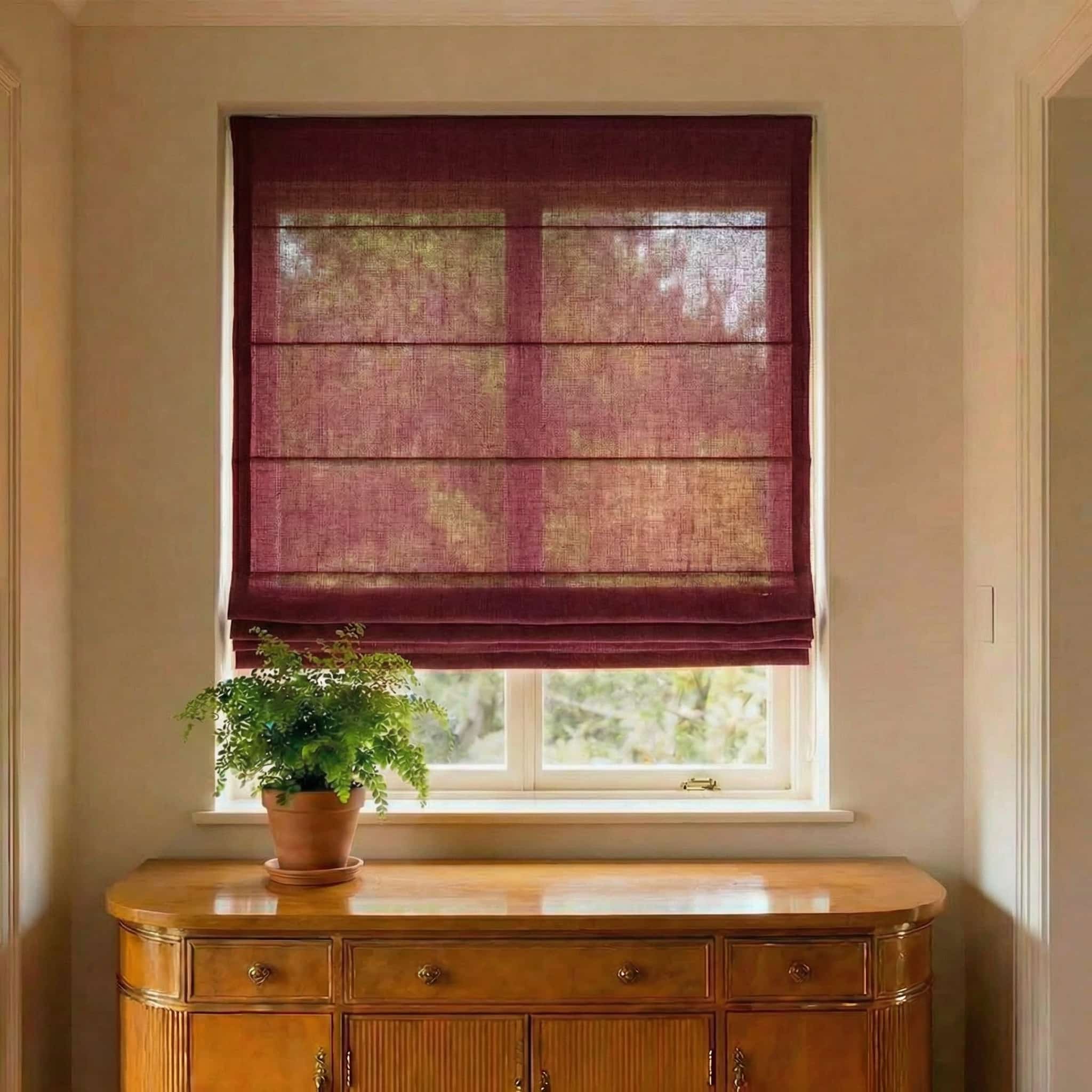 Custom Natural Breathable Light Filtering Linen Roman Shades | USdrapery