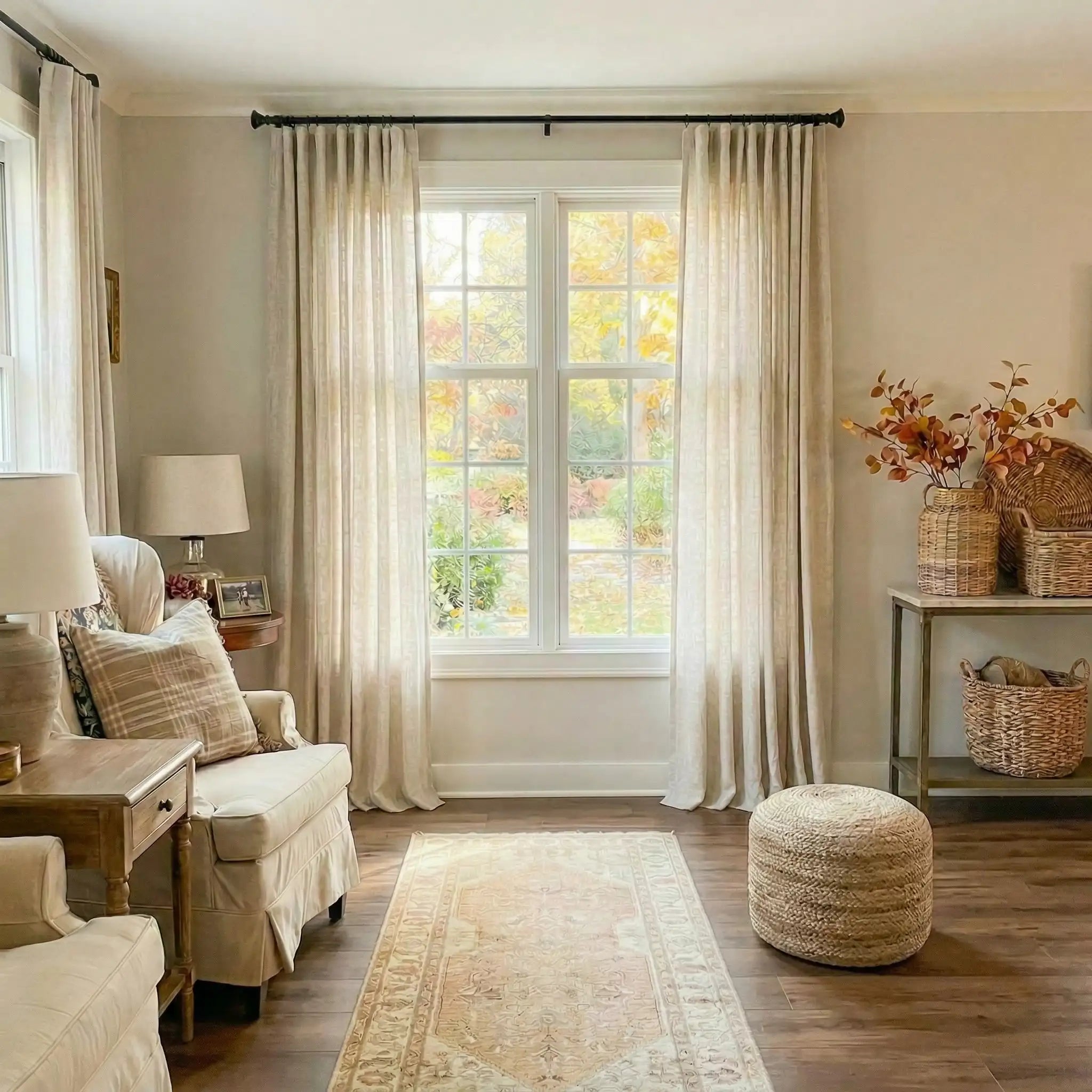 Custom Linen Light-Filtering Drapery Soft Light | USdrapery