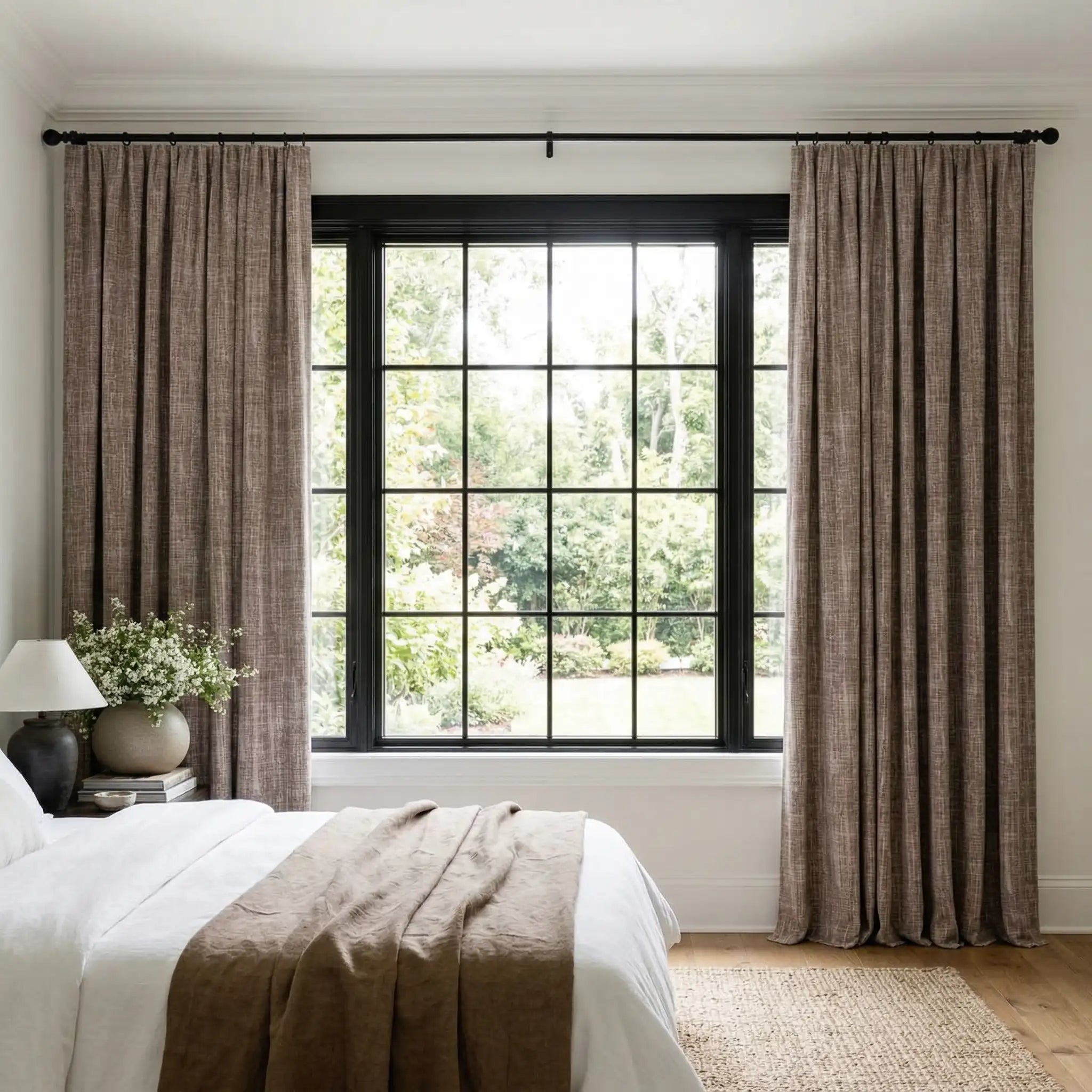 Custom 100% Blackout Heavyweight Linen Curtains | USdrapery