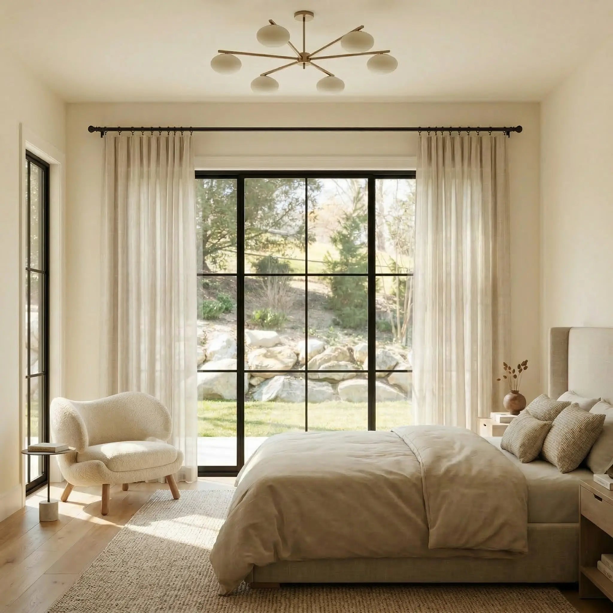 Custom Linen Semi-Blackout curtains – Natural Texture | USdrapery