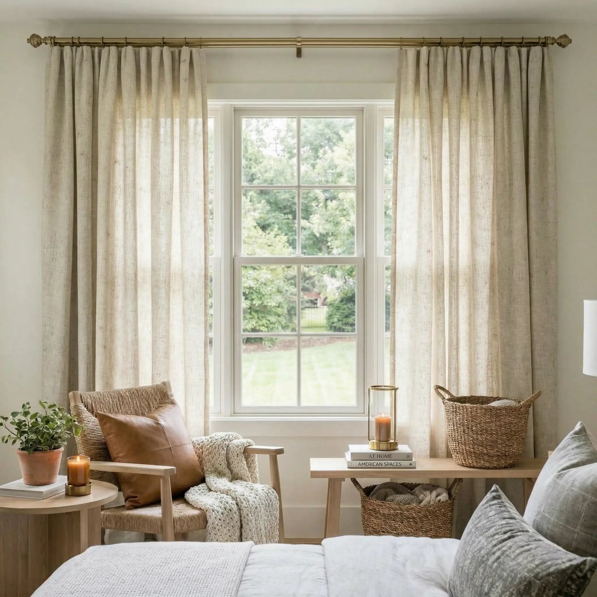 Custom Elegant Privacy Light Filtering Linen Curtains | USdrapery