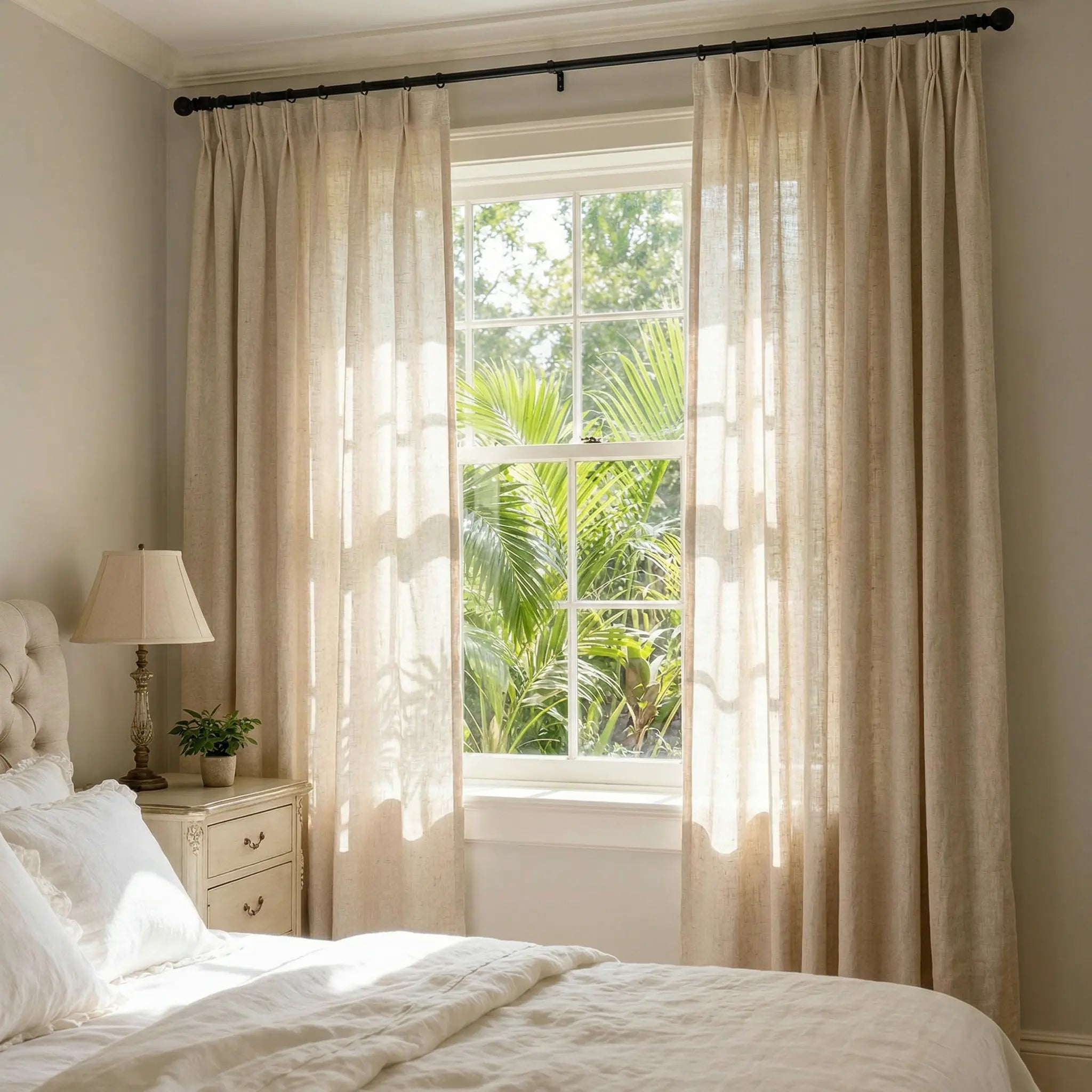 Custom Elegant Privacy Light Filtering Linen Curtains | USdrapery