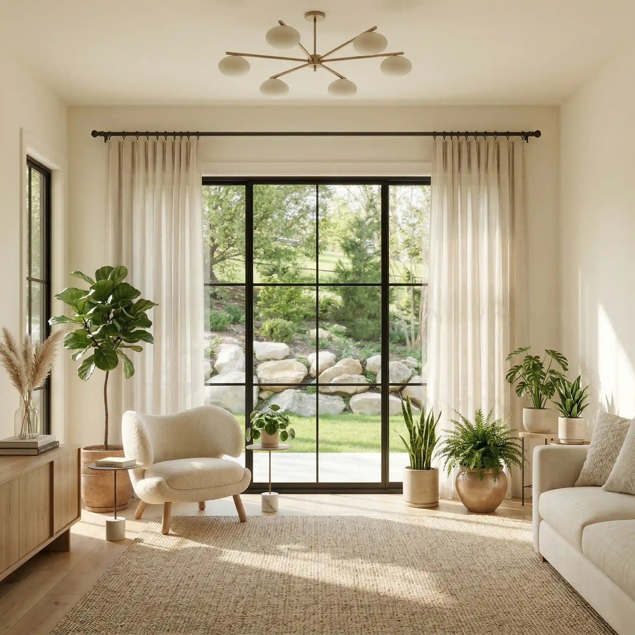 Custom Linen Semi-Blackout curtains – Natural Texture | USdrapery
