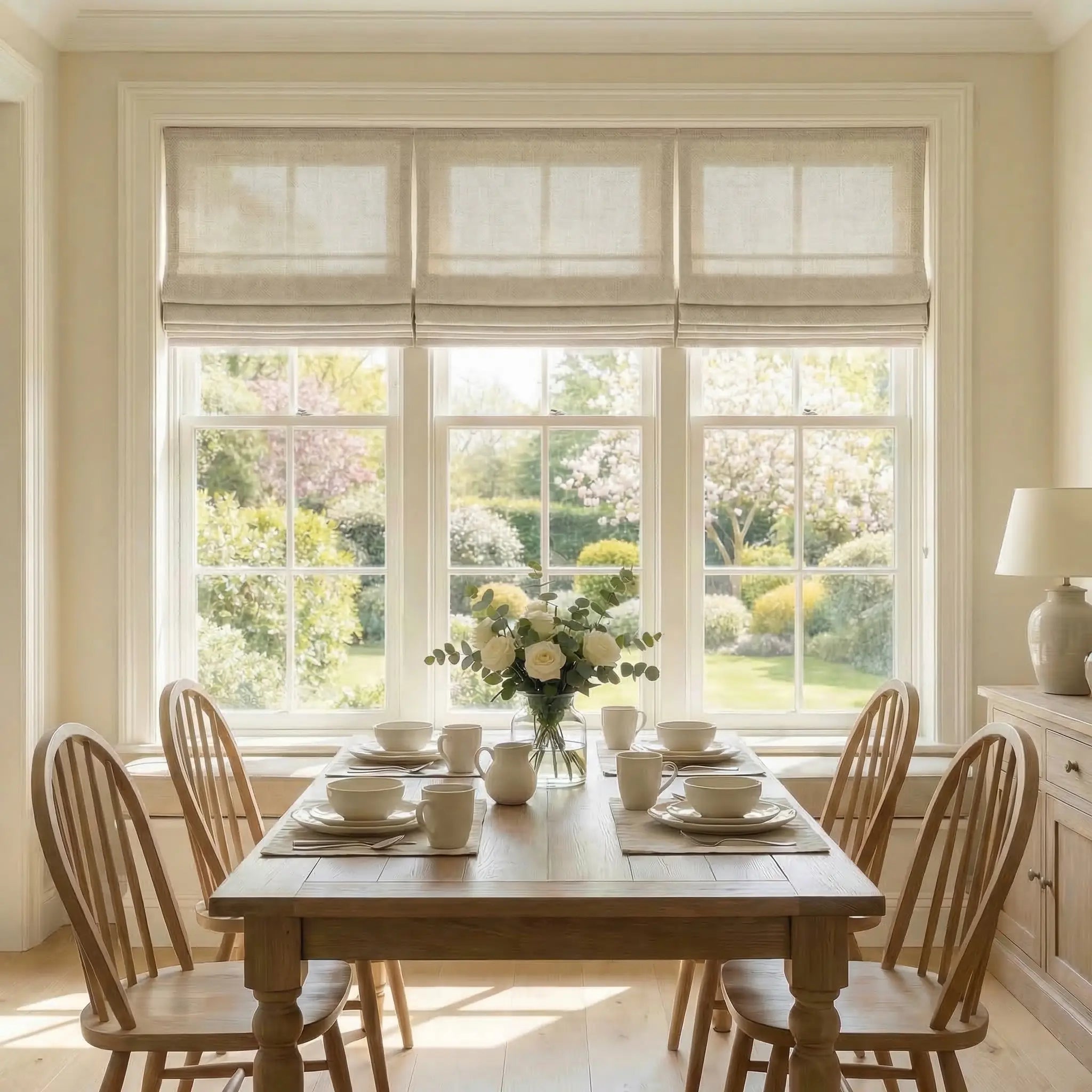 Custom Light Filtering Roman Shades – Cordless & Corded Options | USdrapery