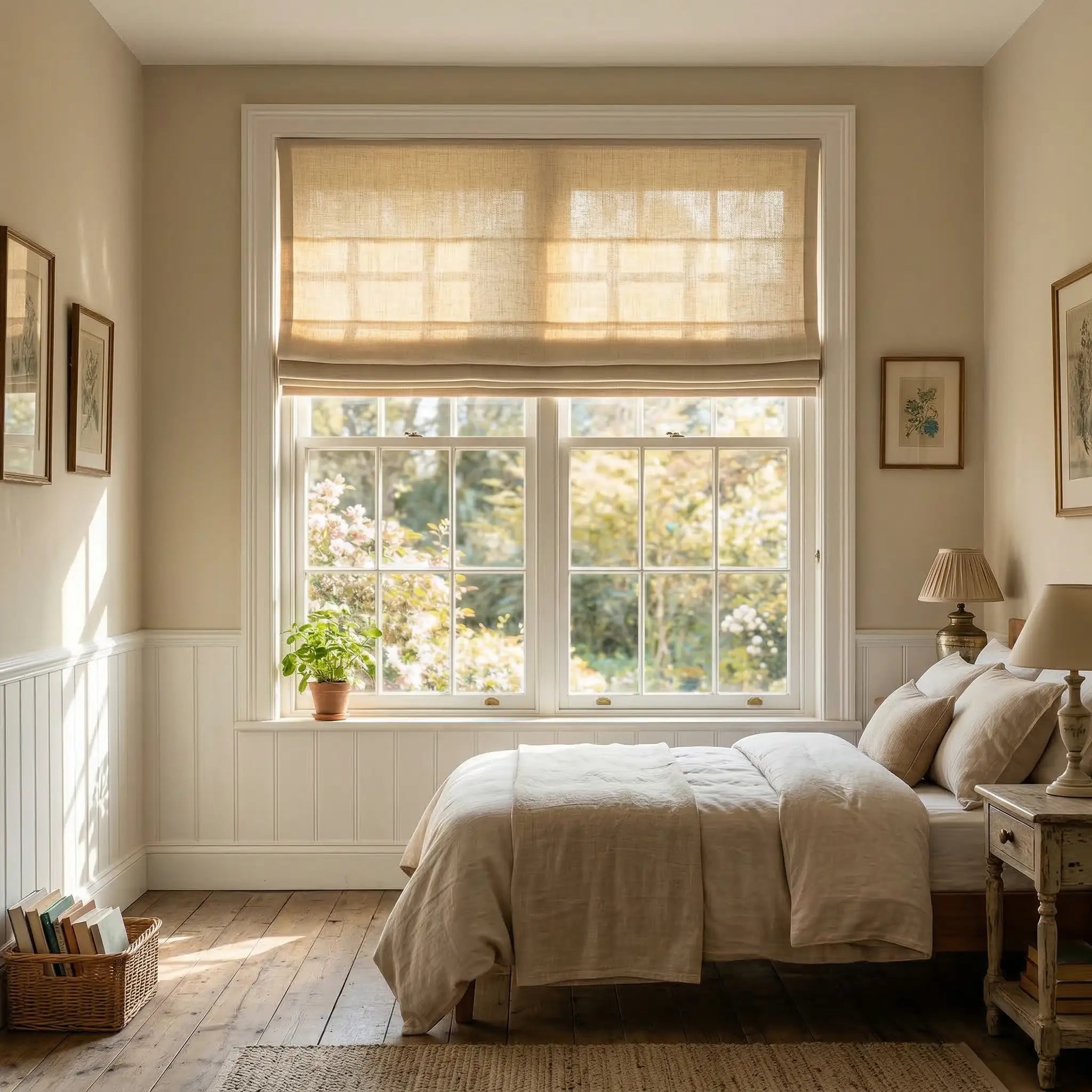 Custom Elegant Textured Light Filtering Roman Shades | USdrapery