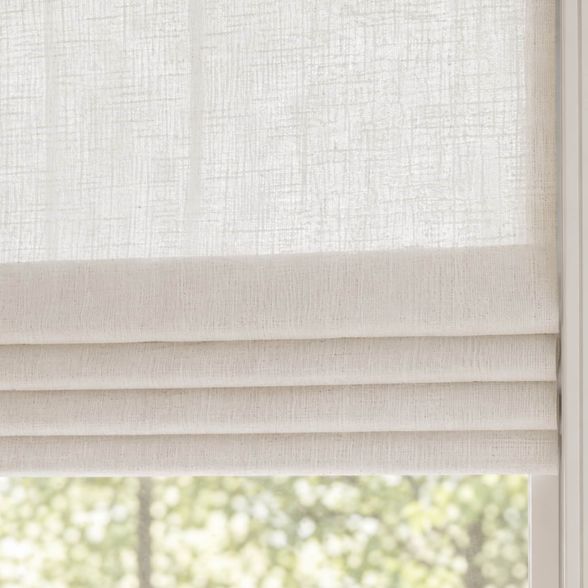 Custom Linen Cordless Roman Shades | USdrapery